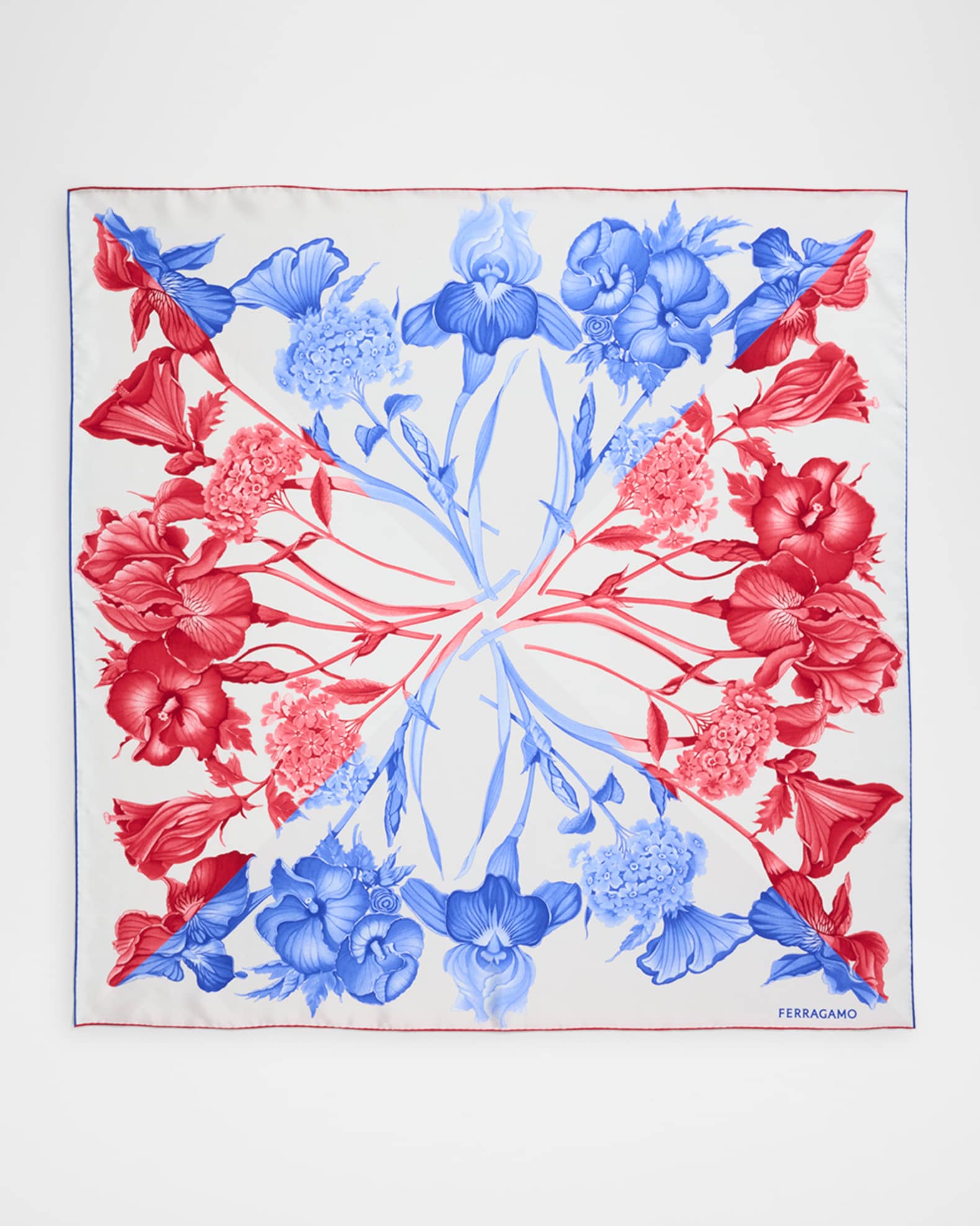 Ortensie Printed Silk Scarf 0