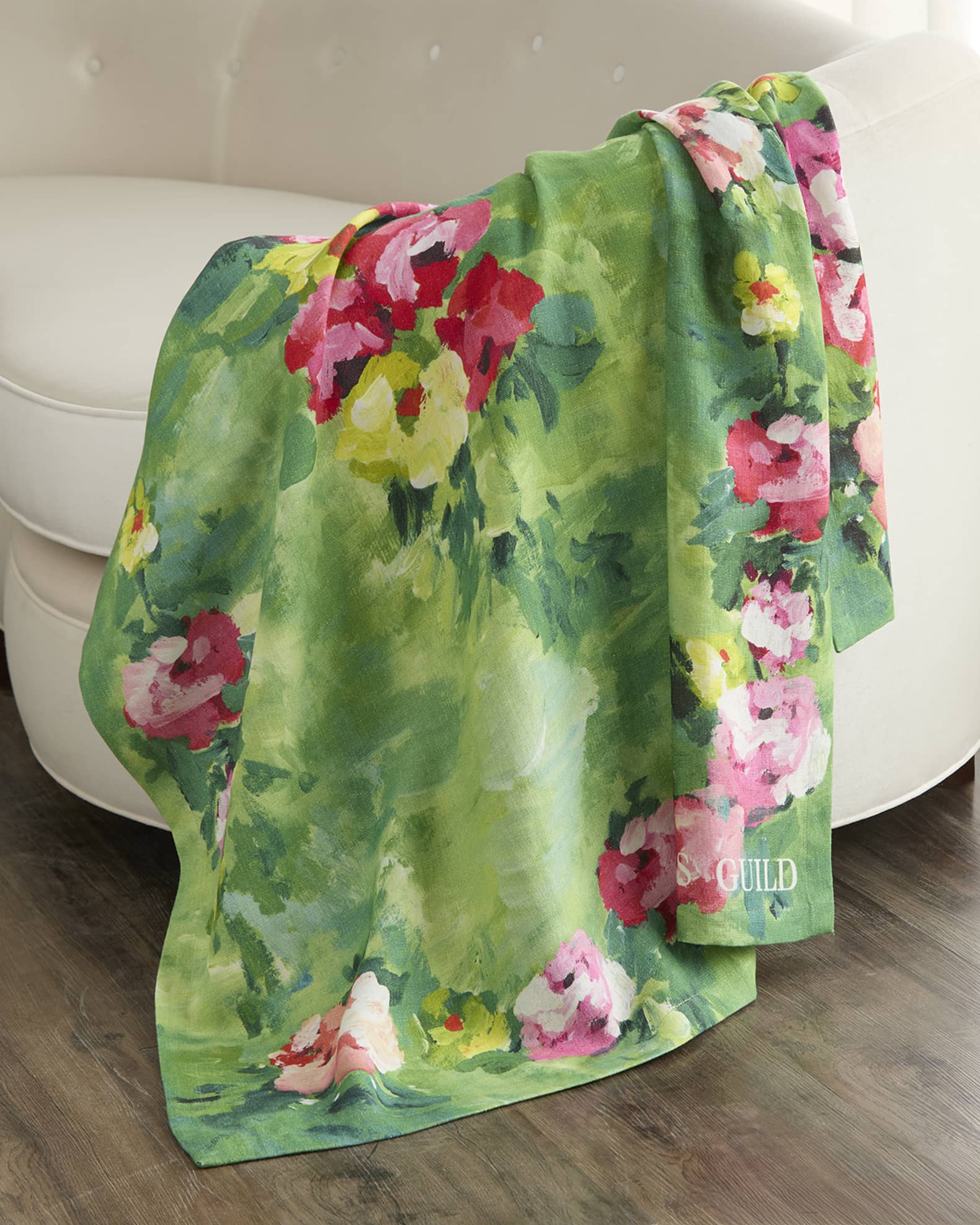 Ghirlanda Linen Throw, 51" x 71" 0