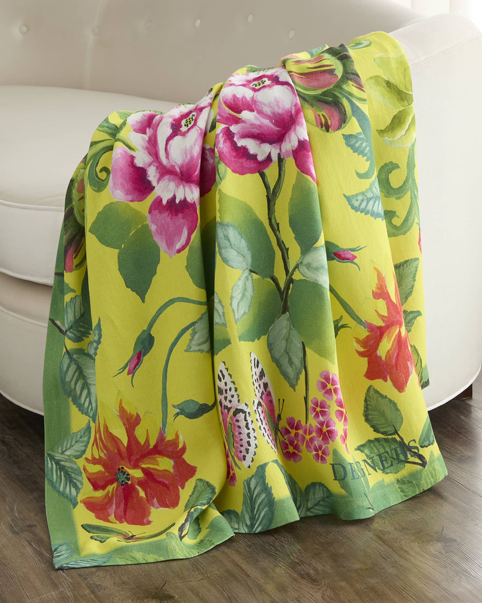 Eleonora Linen Throw, 51" x 71" 0