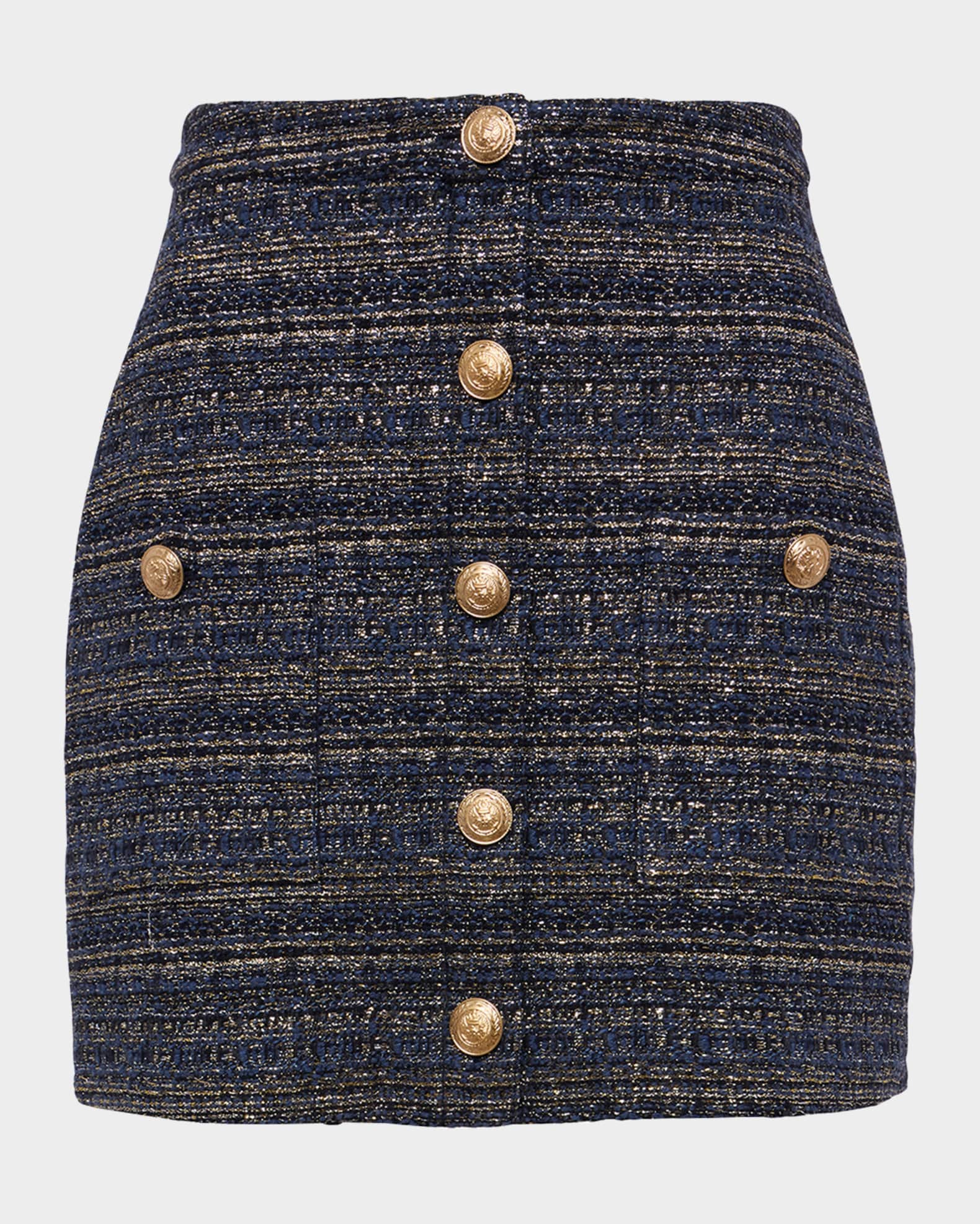 Zander Metallic Tweed Mini Skirt