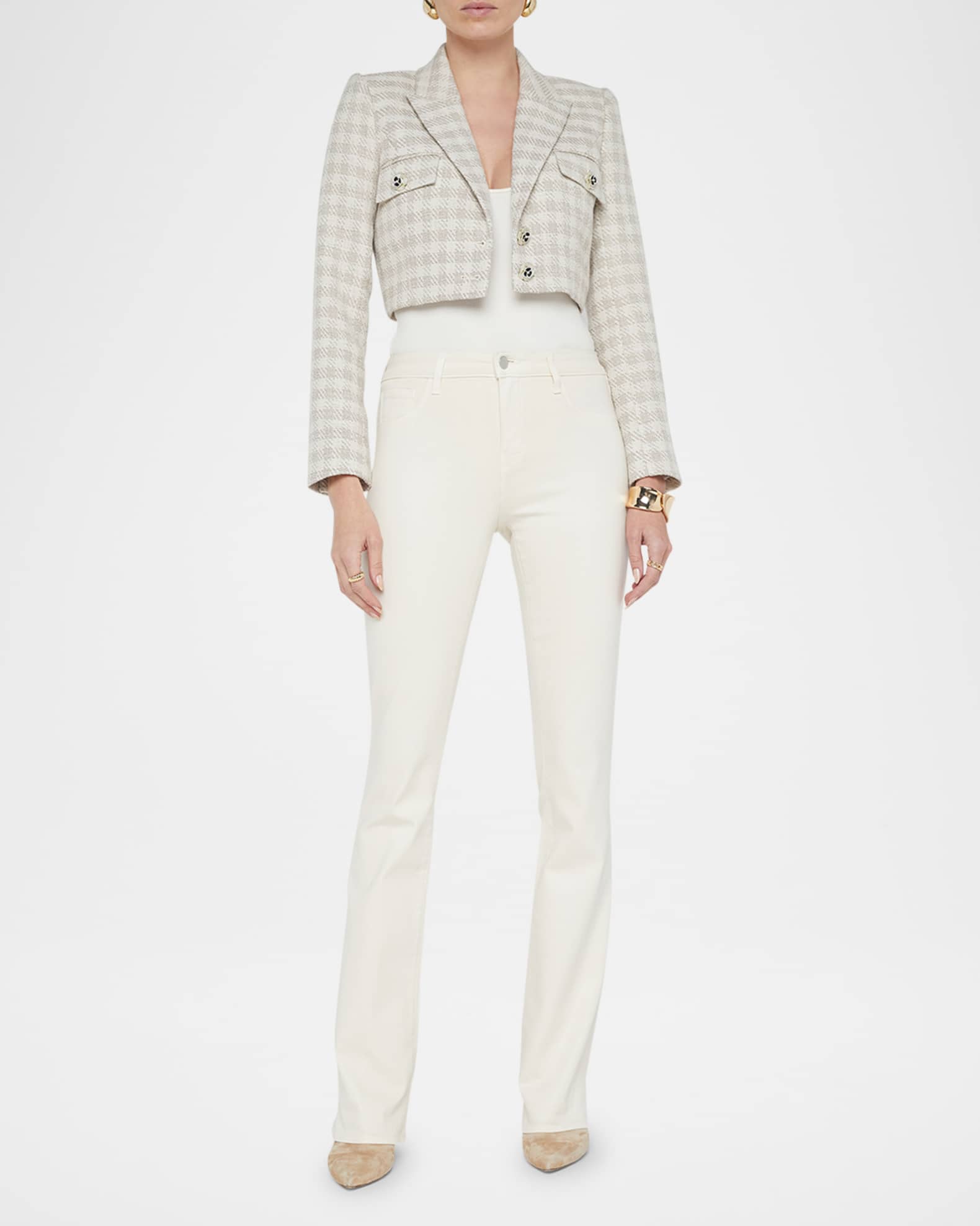 Maura Plaid Cropped Jacket 1