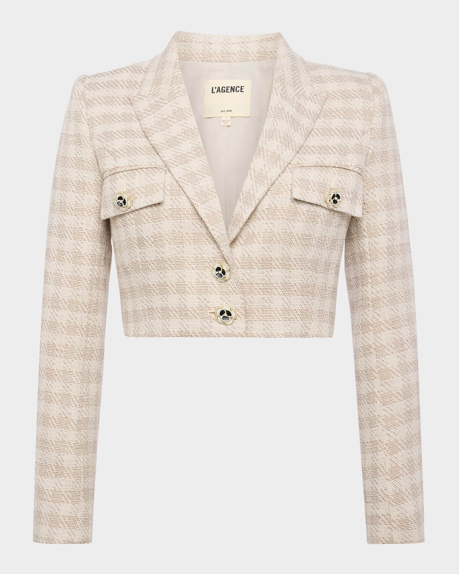Maura Plaid Cropped Jacket 0