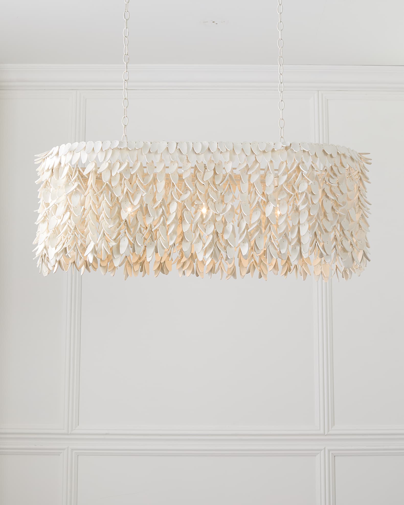 Linear Cocoa Petal 44.5" 3-Light Chandelier 1