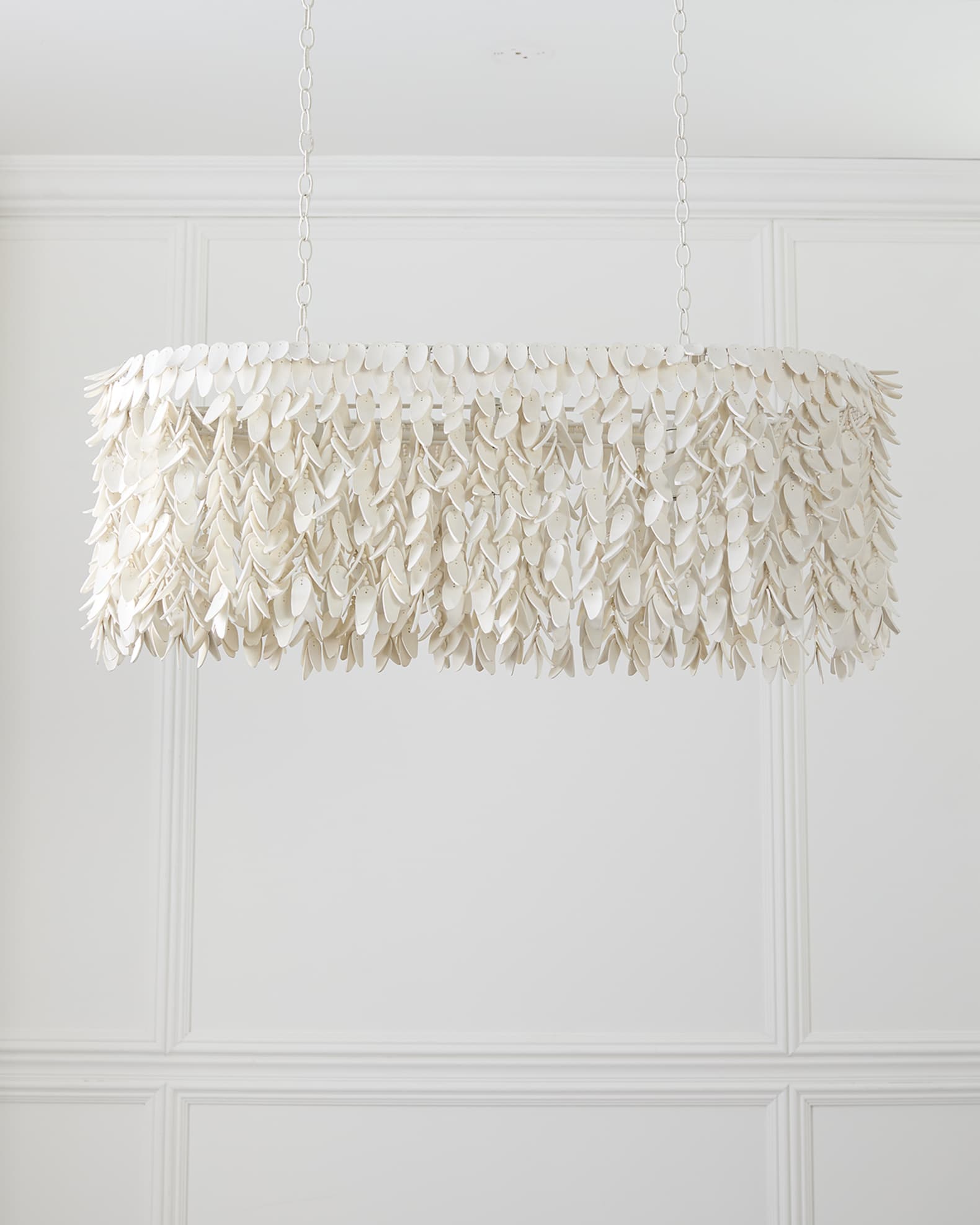 Linear Cocoa Petal 44.5" 3-Light Chandelier 0