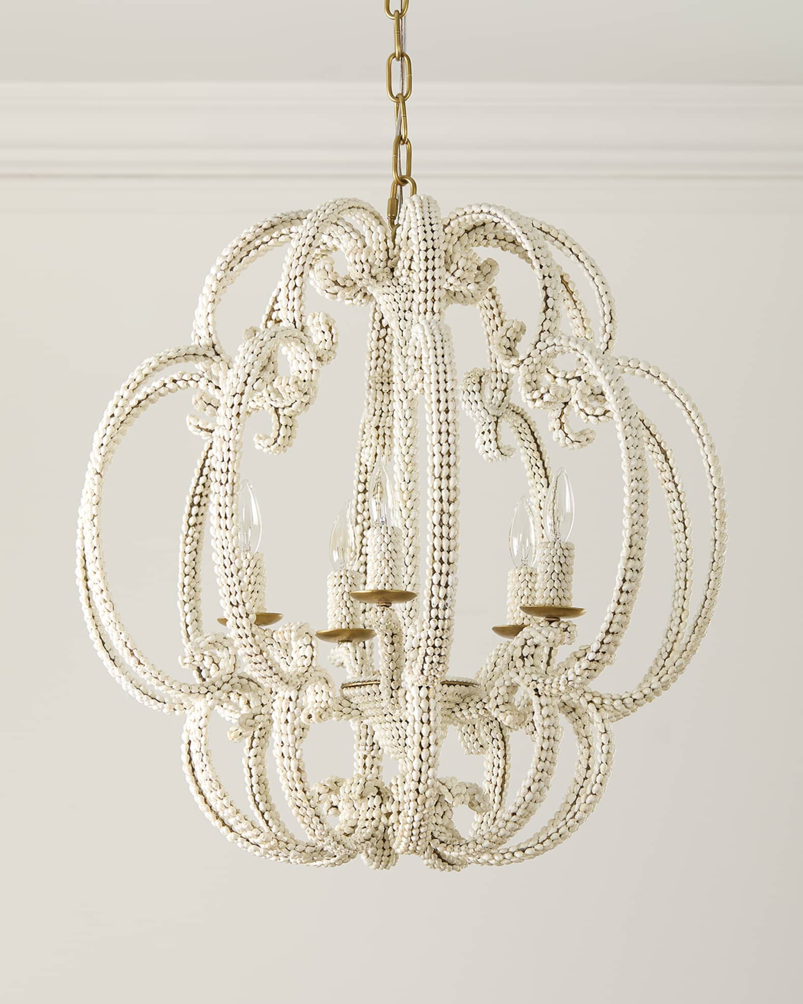Scroll Shell 5-Light Chandelier - 25" 0