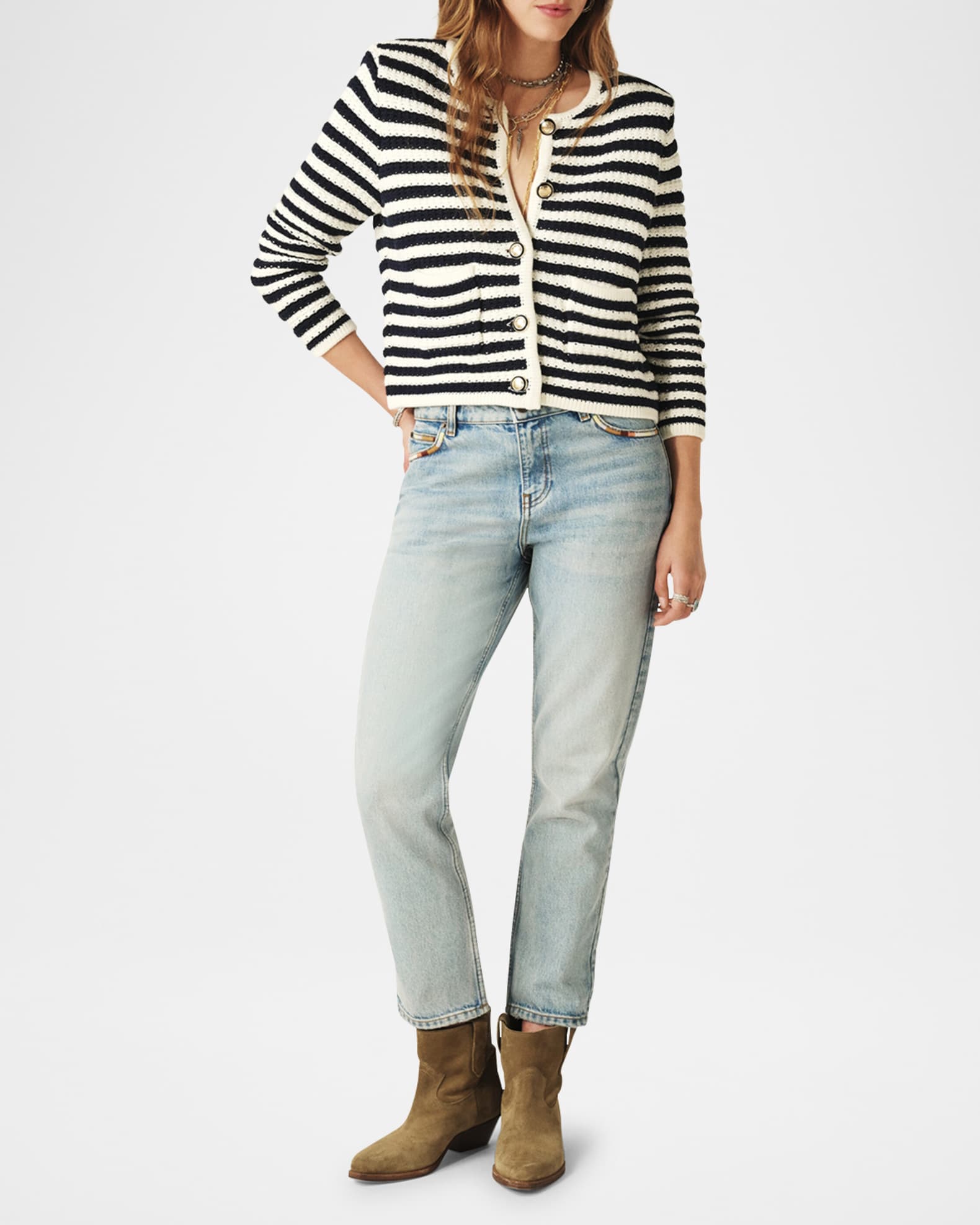 Gaspard Stripe Cardigan 1