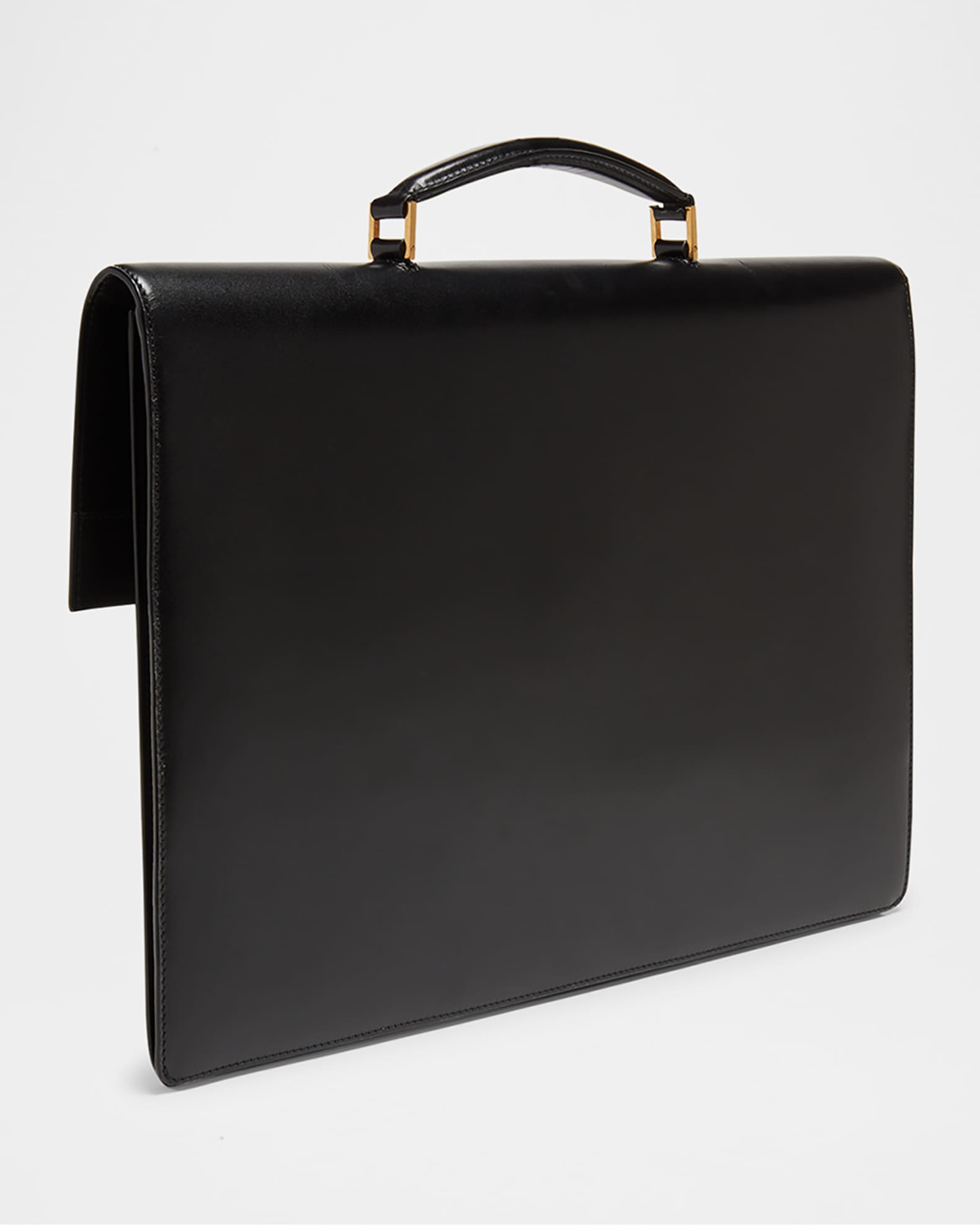 Saint Laurent Men's Smooth Leather Briefcase | Neiman Marcus