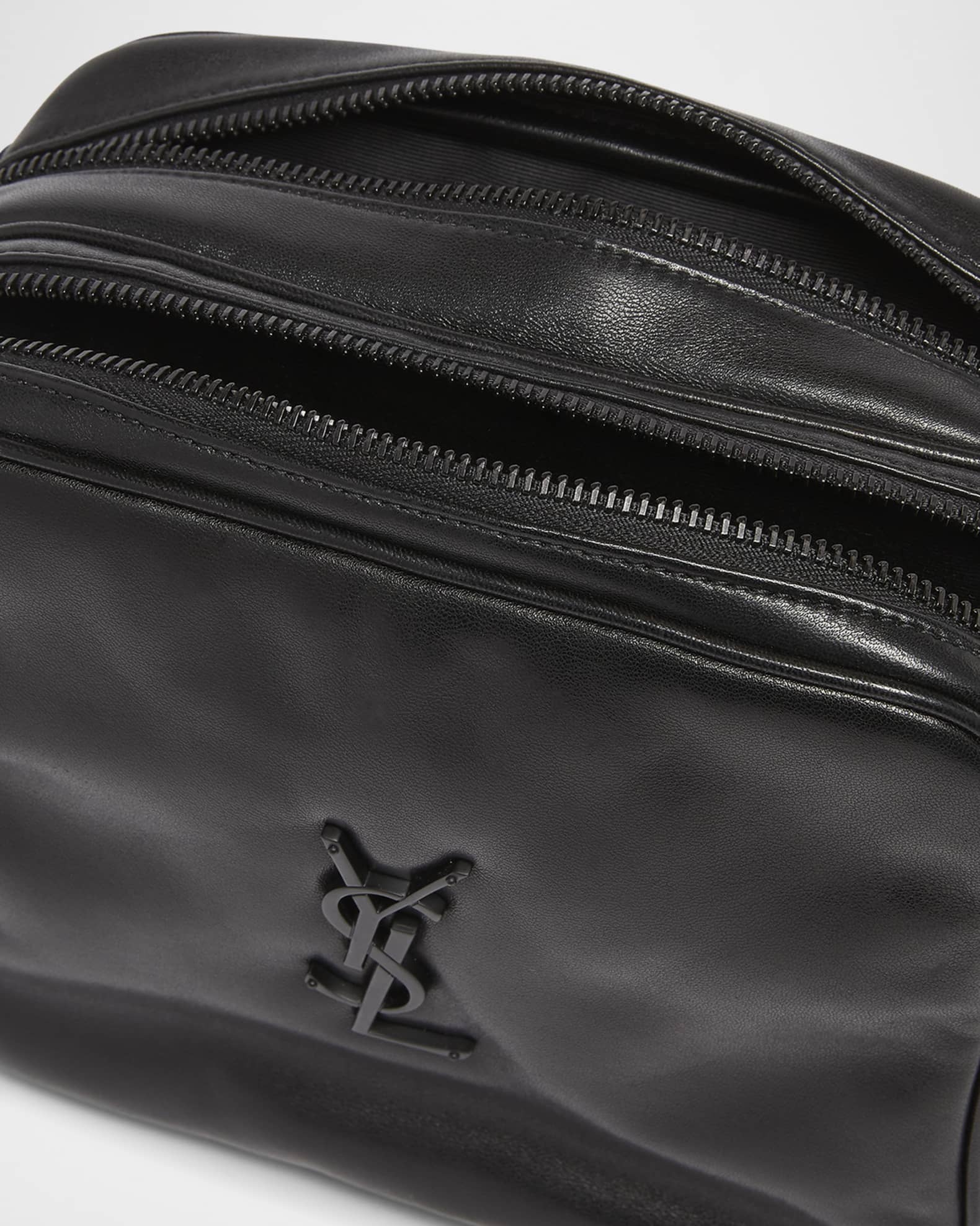 Saint Laurent Men's Niki YSL Cube Camera Bag in Leather