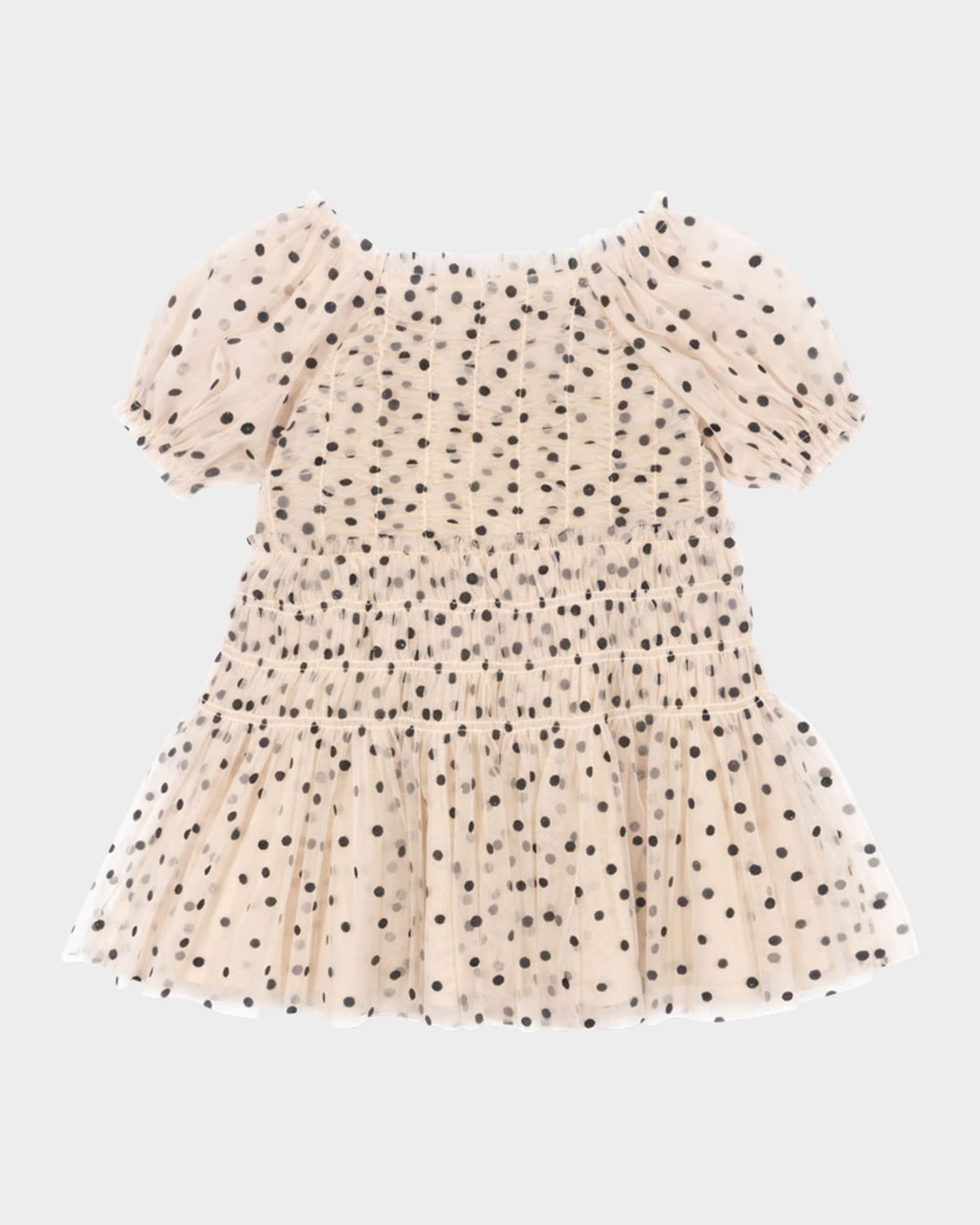 Girl's Charlene Polka Dot Tulle Dress, Size 18M-10 1