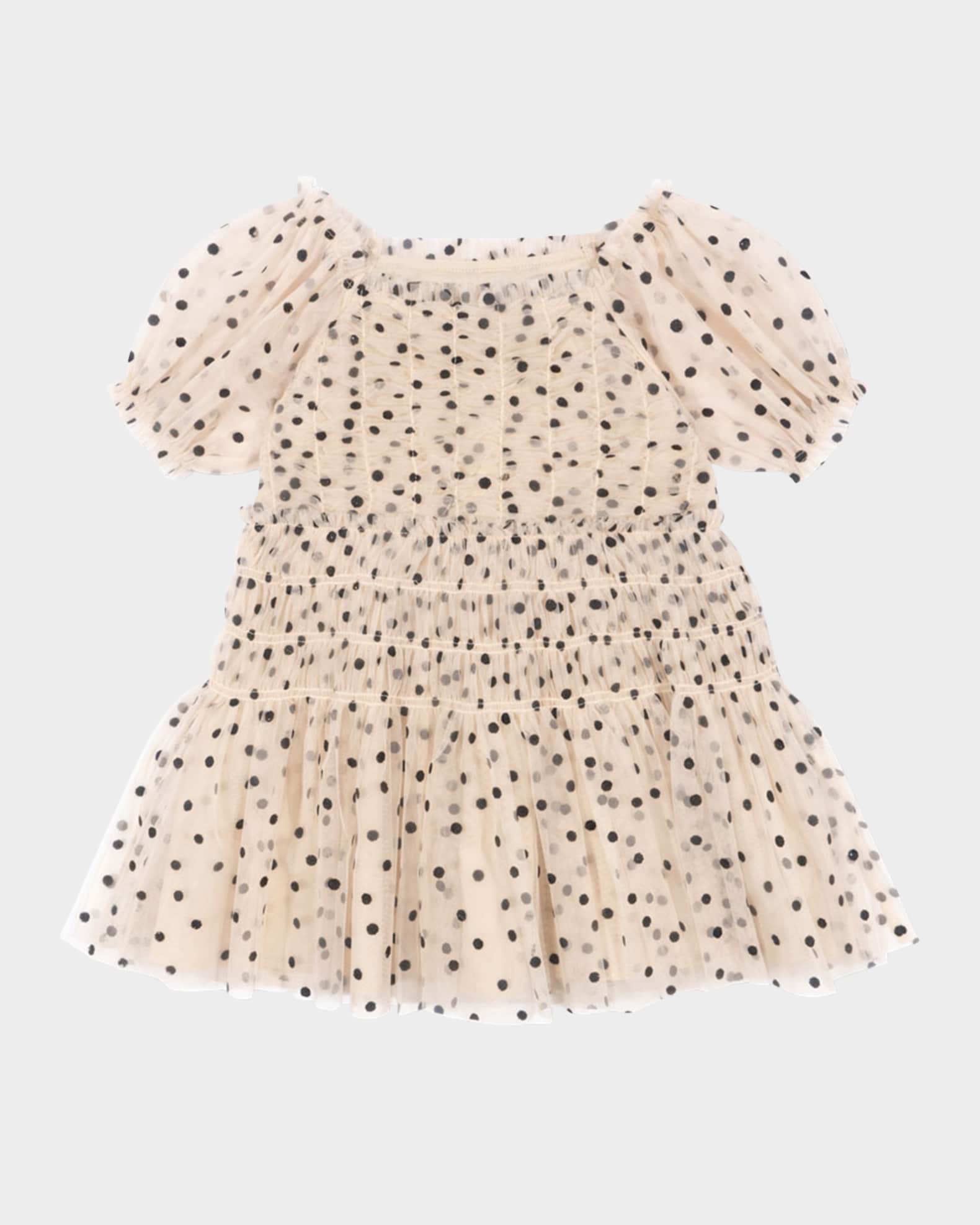 Girl's Charlene Polka Dot Tulle Dress, Size 18M-10 0