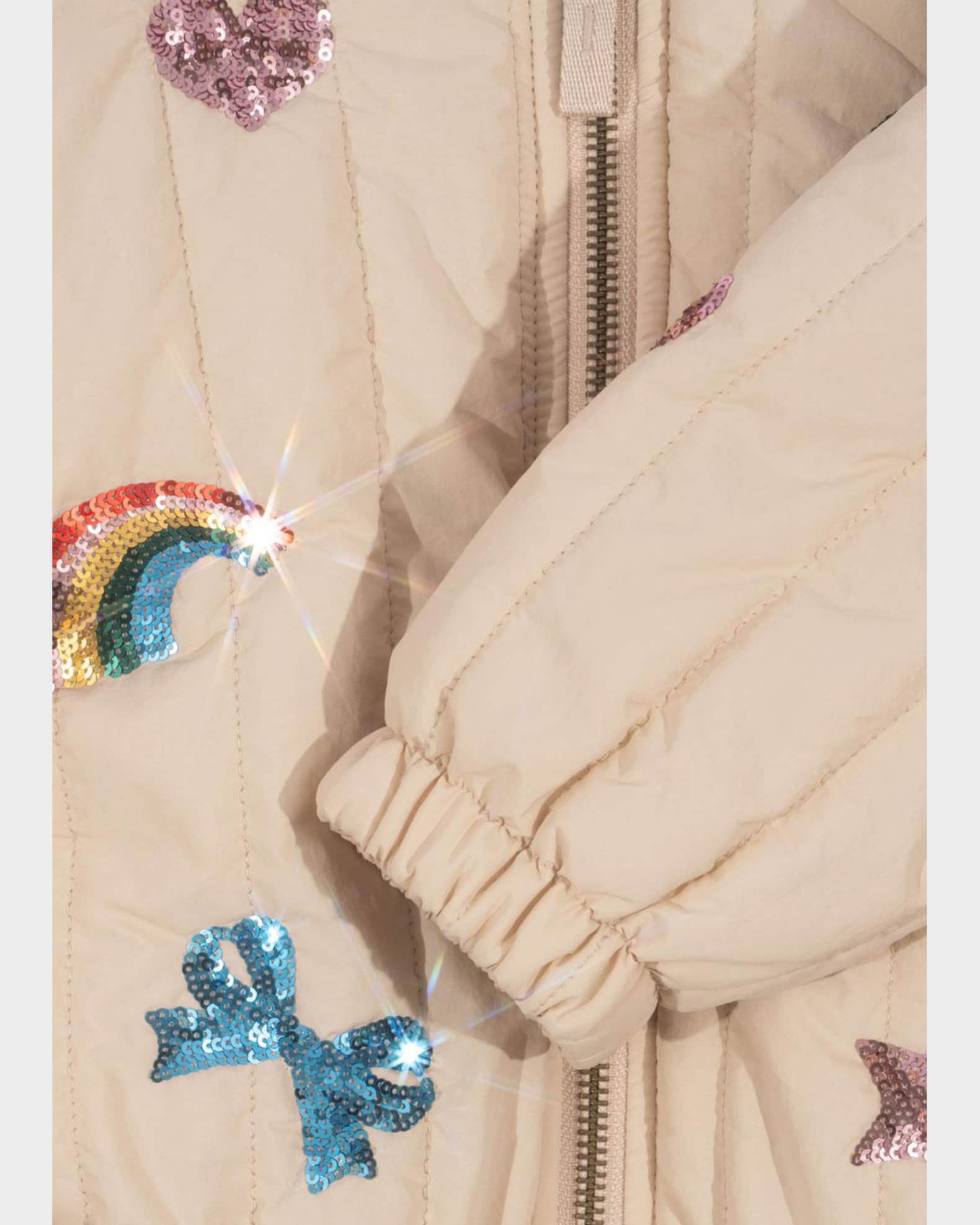 Konges Slojd Girl's Juno Sequined Scattered Patches Bomber