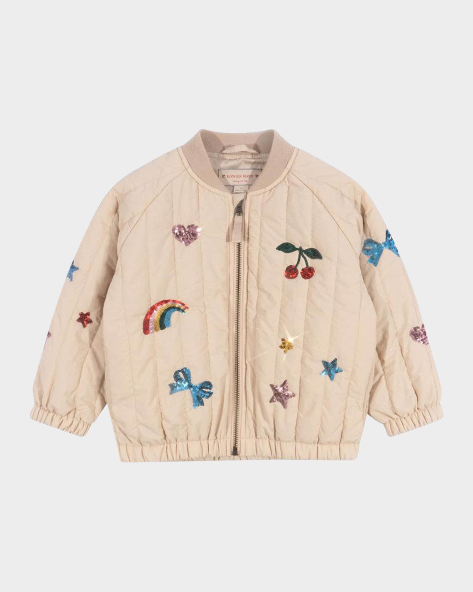 Konges Slojd Girl's Juno Sequined Scattered Patches Bomber