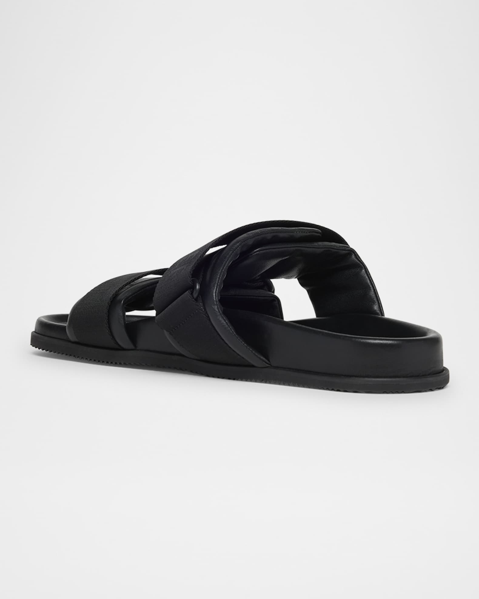 【関税＆送料込み】Moncler Black Leather Blend Sandals Moncler Sandals Size 38 EU