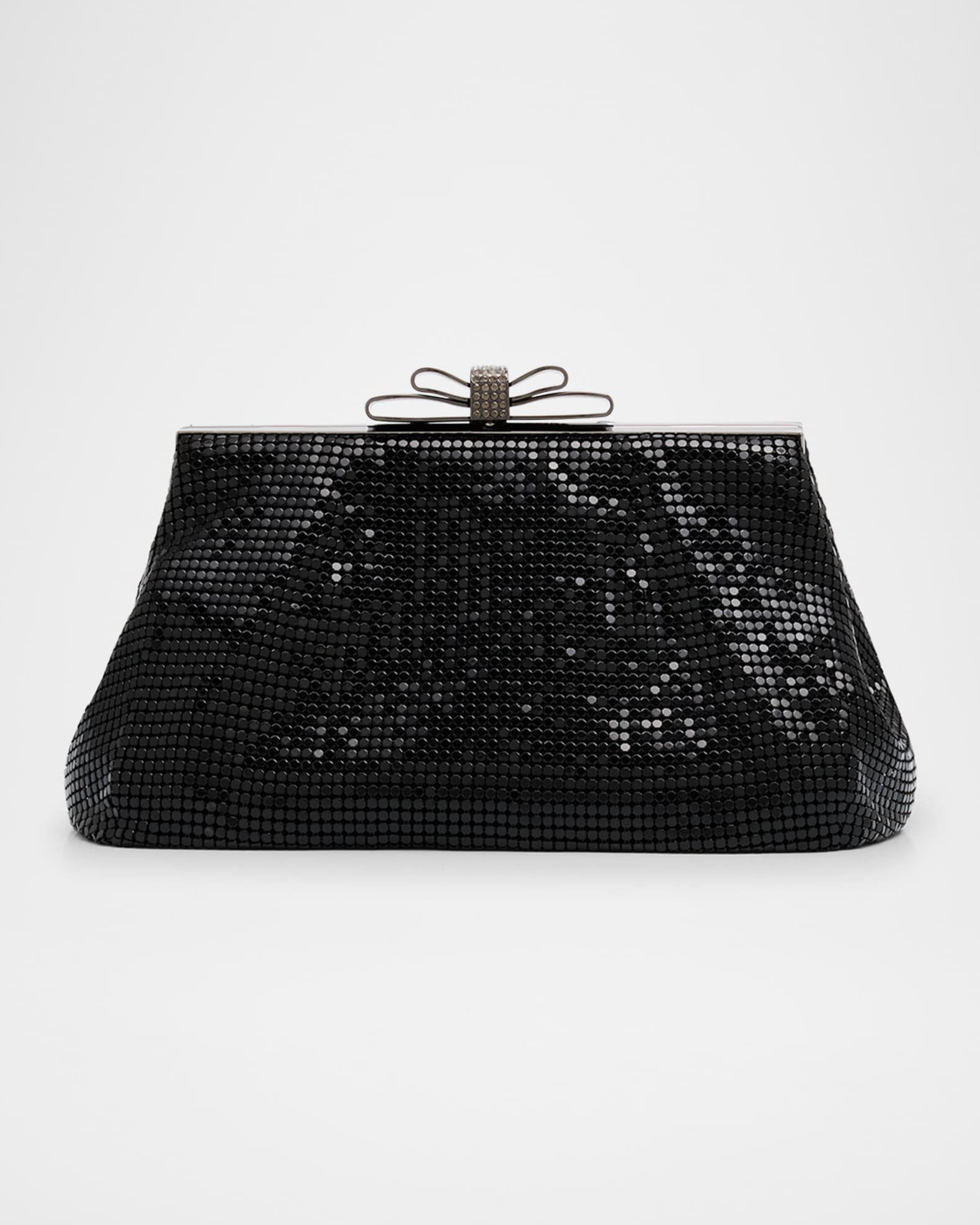 Blake Bow Mesh Brass Clutch Bag 0