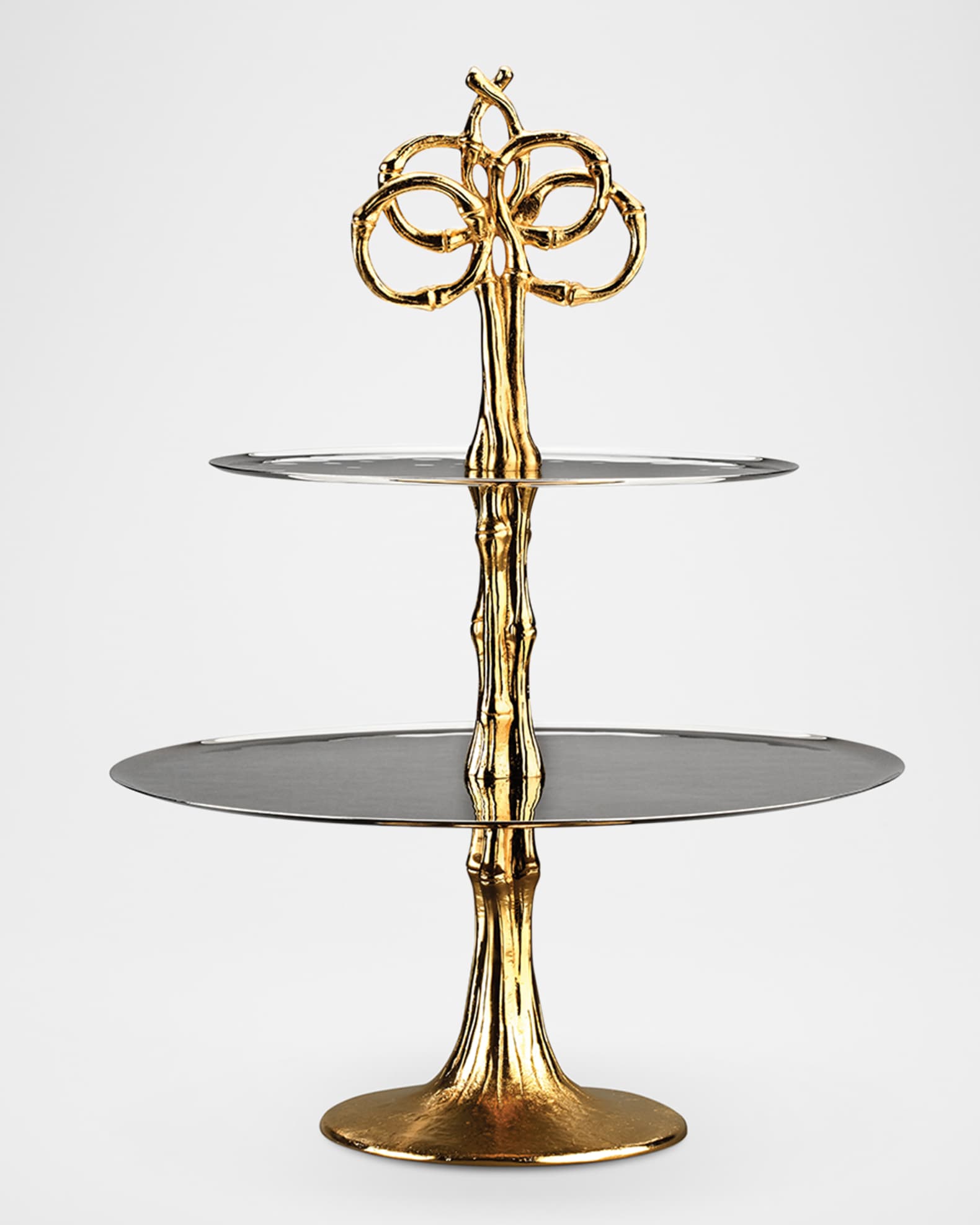 L'Objet Evoca 24K GoldPlated 2Tier Server Neiman Marcus