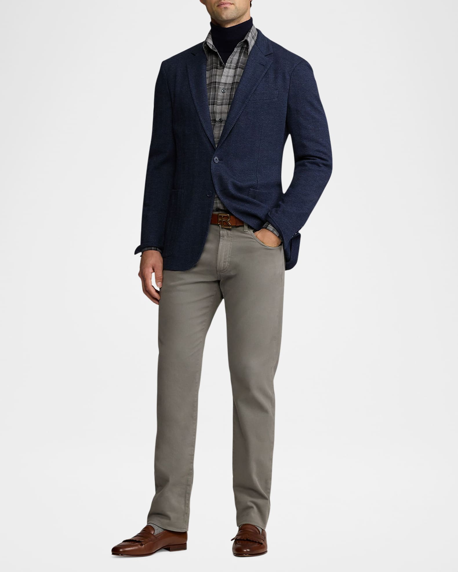 Men's Plaid Twill Shirt - Thumbnail 2