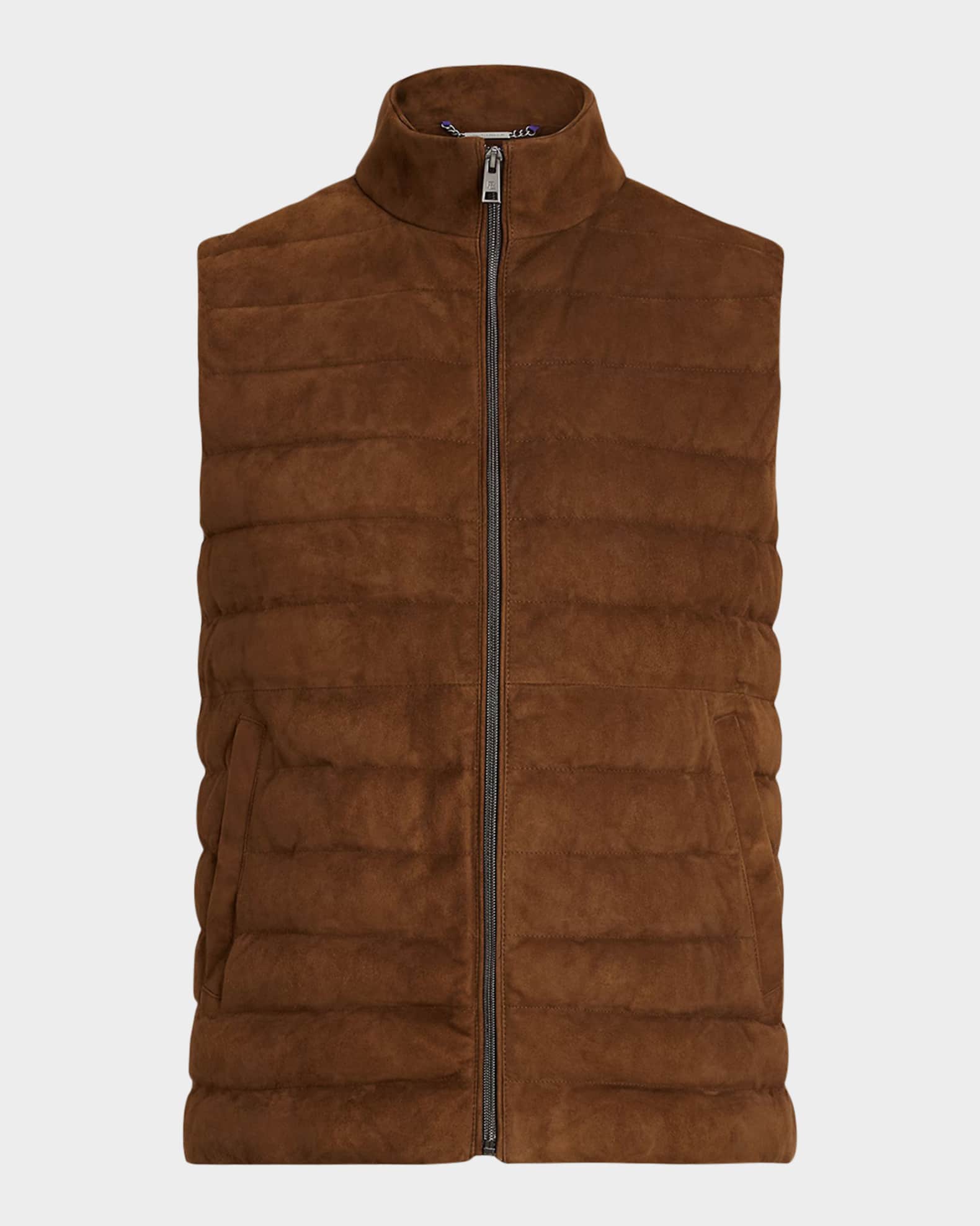 Men s Quilted Suede Down Vest