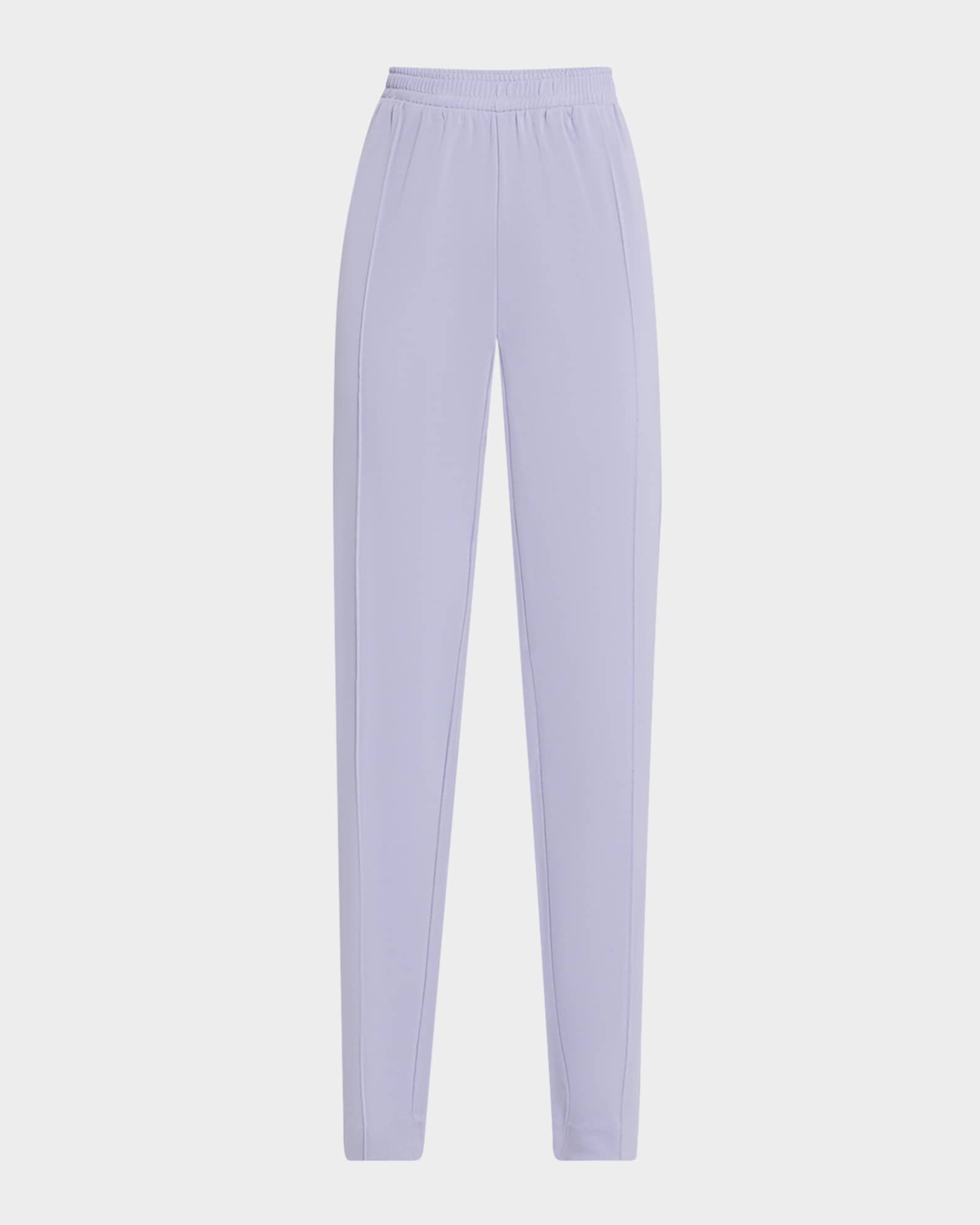 Pintuck Jersey Straight-Leg Trousers 0