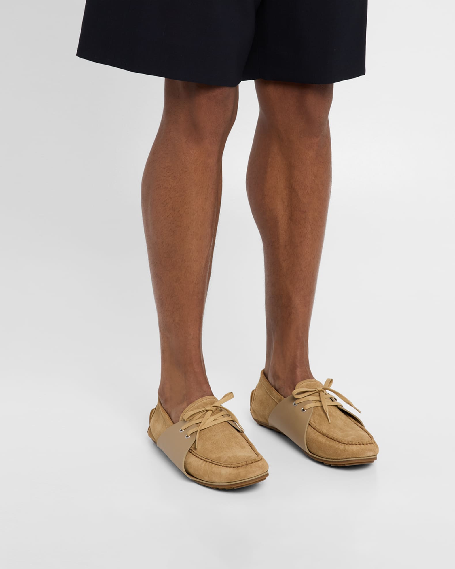 Men's Suede Lace-Up Loafers 1