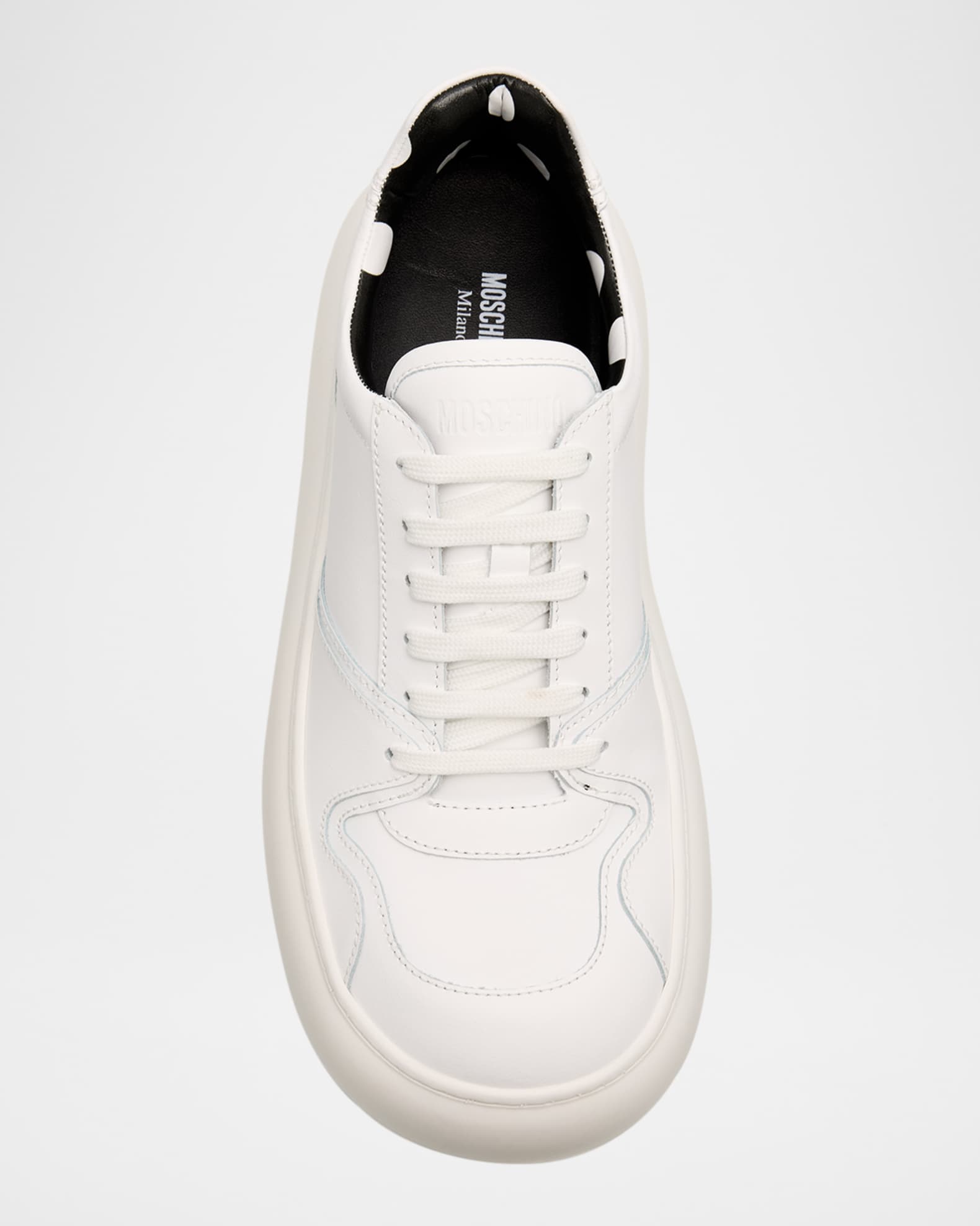 スニーカー MOSCHINO COUTURE Men Sneakers White MB15012G0MGAA 10A Moschino Leather Sneaker - White - Men | MB15012G0MGAA10A