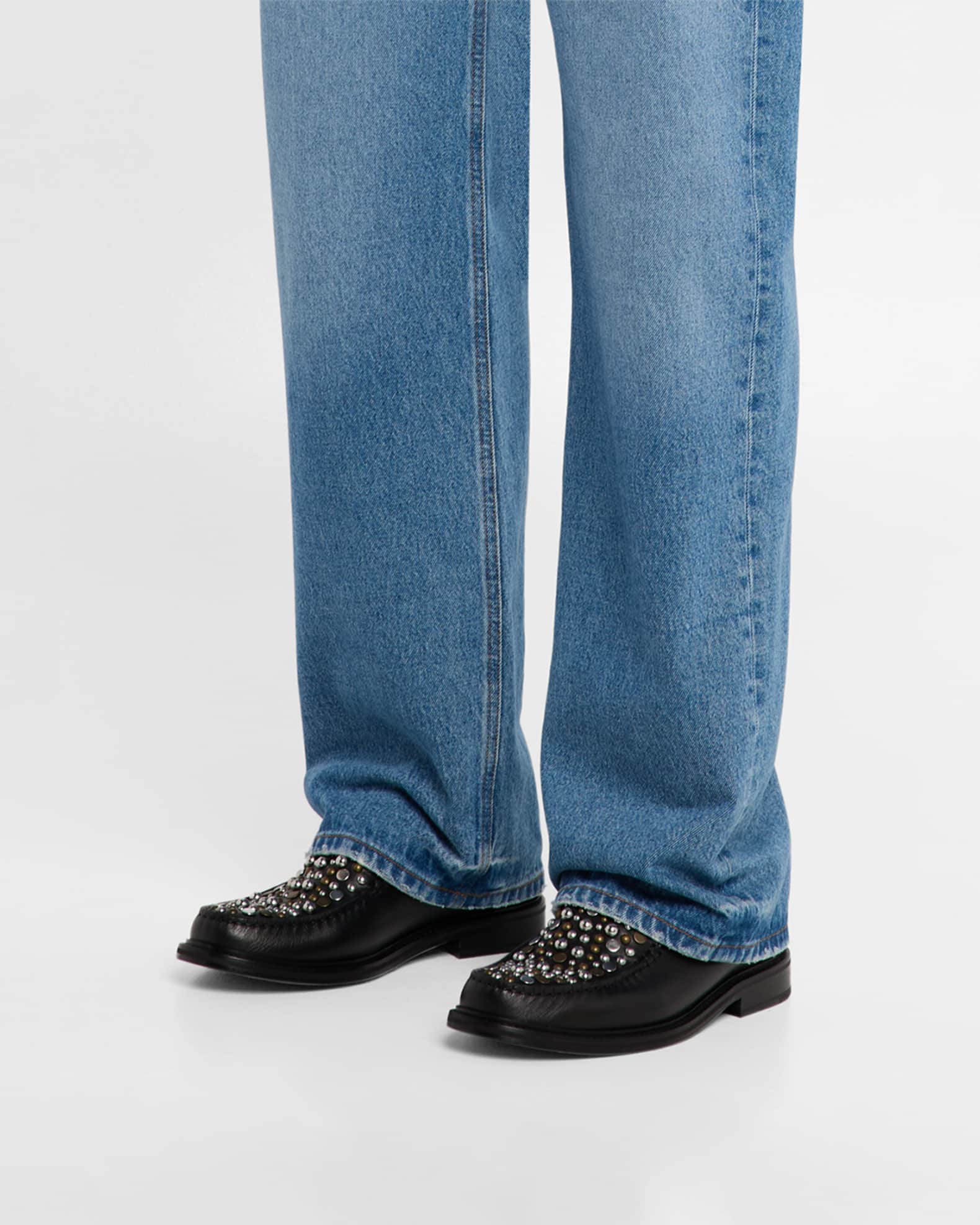 Men's Studded Leather Loafers 1