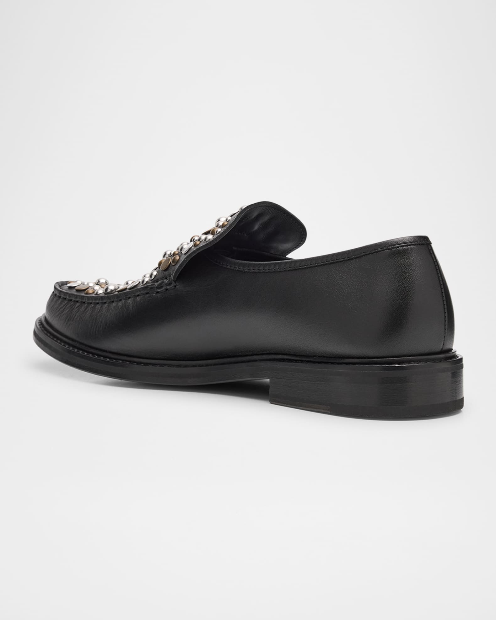 Men's Studded Leather Loafers