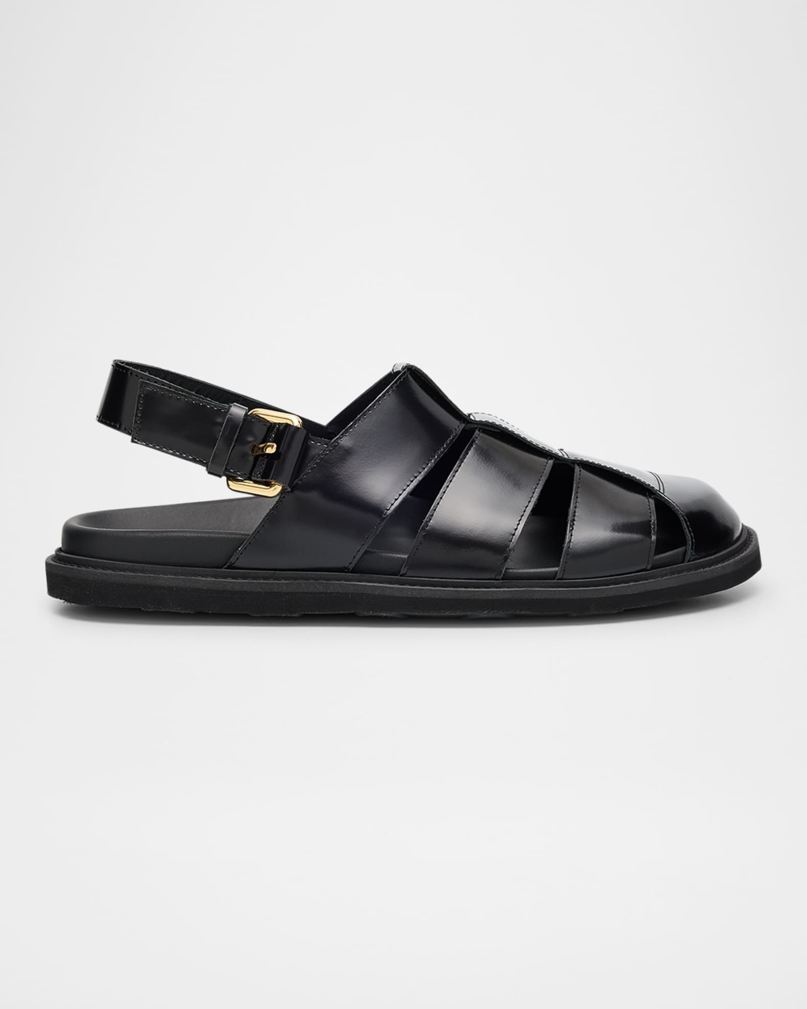 Moschino Men's Leather Fisherman Sandals | Neiman Marcus