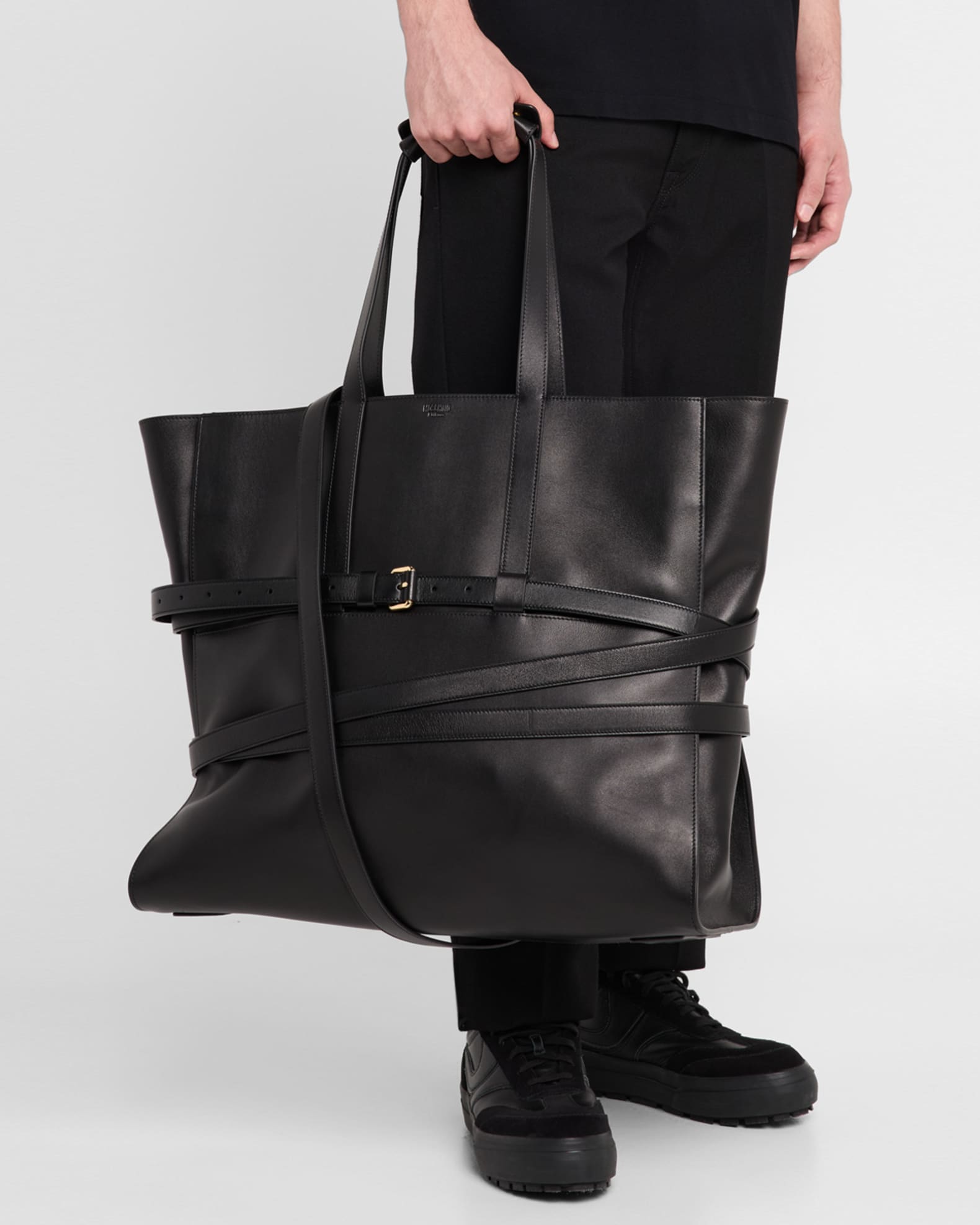 Men's Soft Leather Tote Bag 1