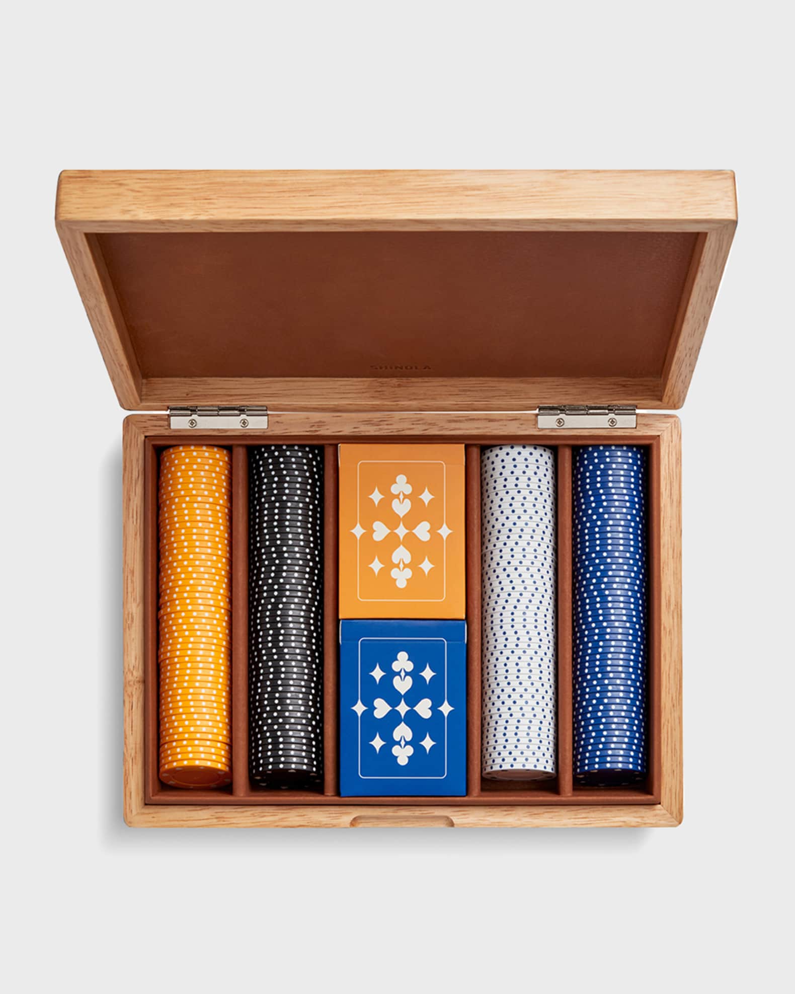 Lacquered Wood Poker Set 0