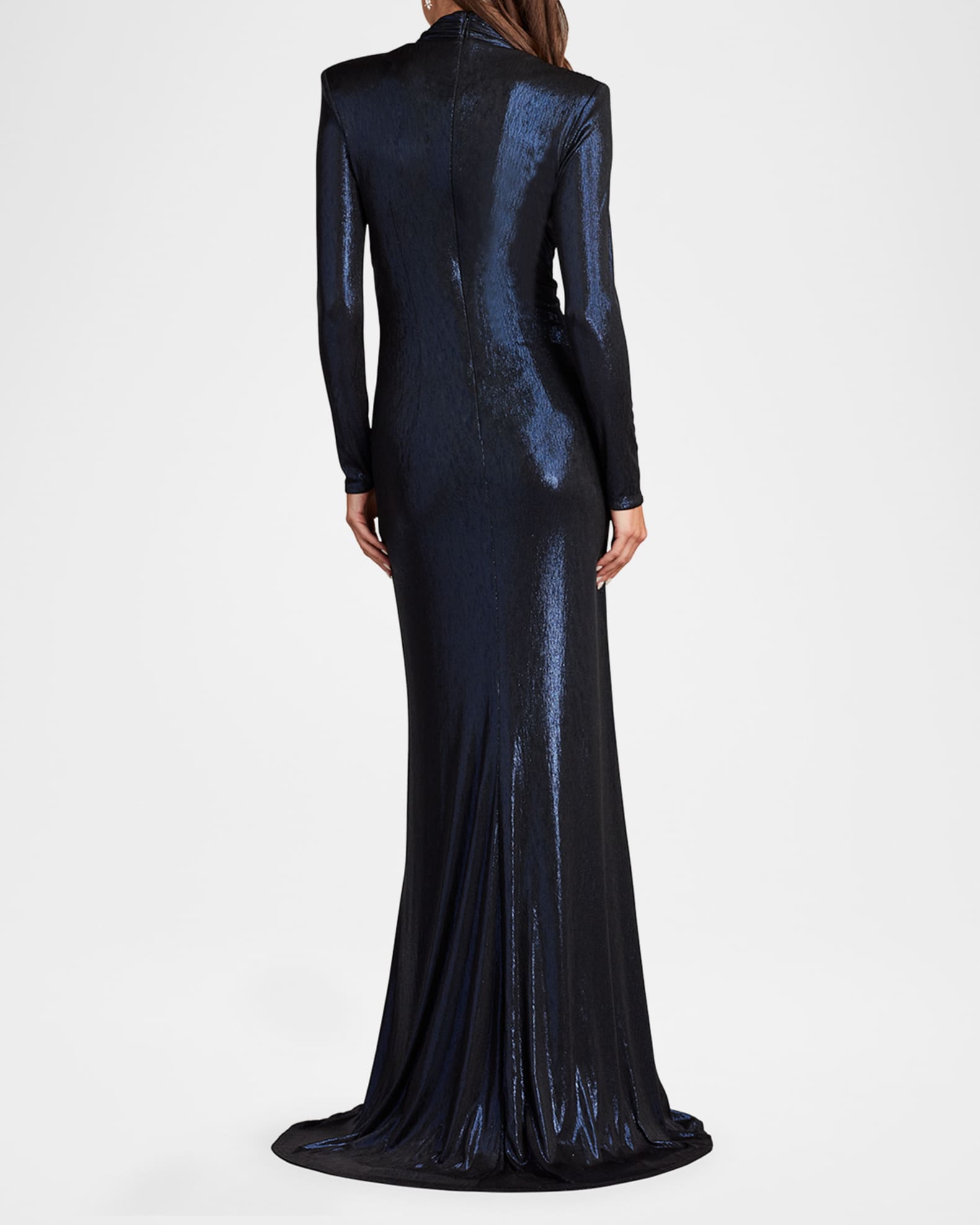 Tadashi shoji metallic sequin asymmetrical jersey gown discount