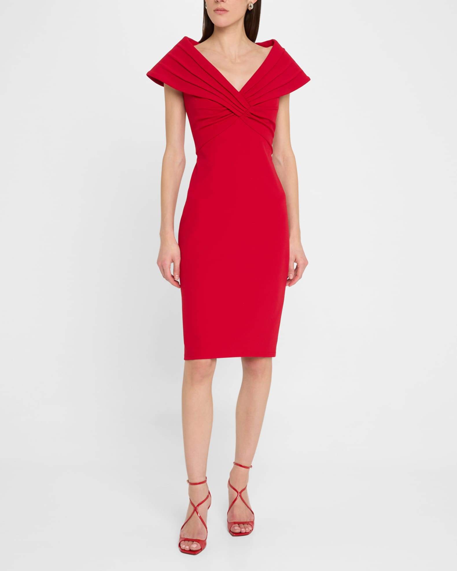 Pleated Crepe Dress 1