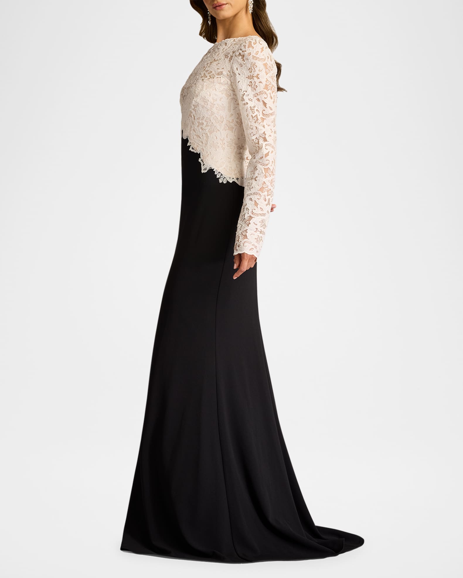 限定!! TADASHI SHOJI 刺繍 Aライン ロングガウン TADASHI SHOJI（タダシ ショージ）公式オンラインショップ