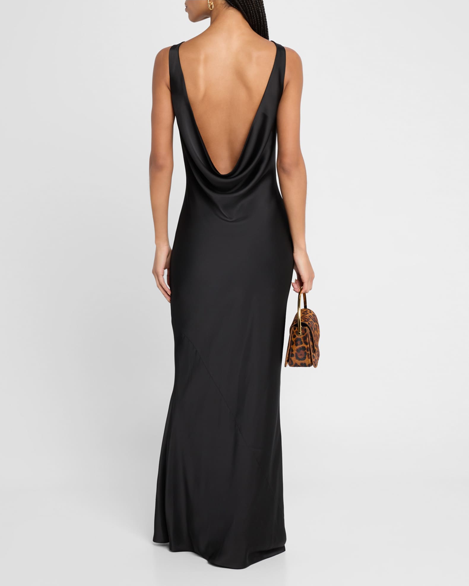 Norma Kamali Sleeveless Low Back Drape Gown | Neiman Marcus