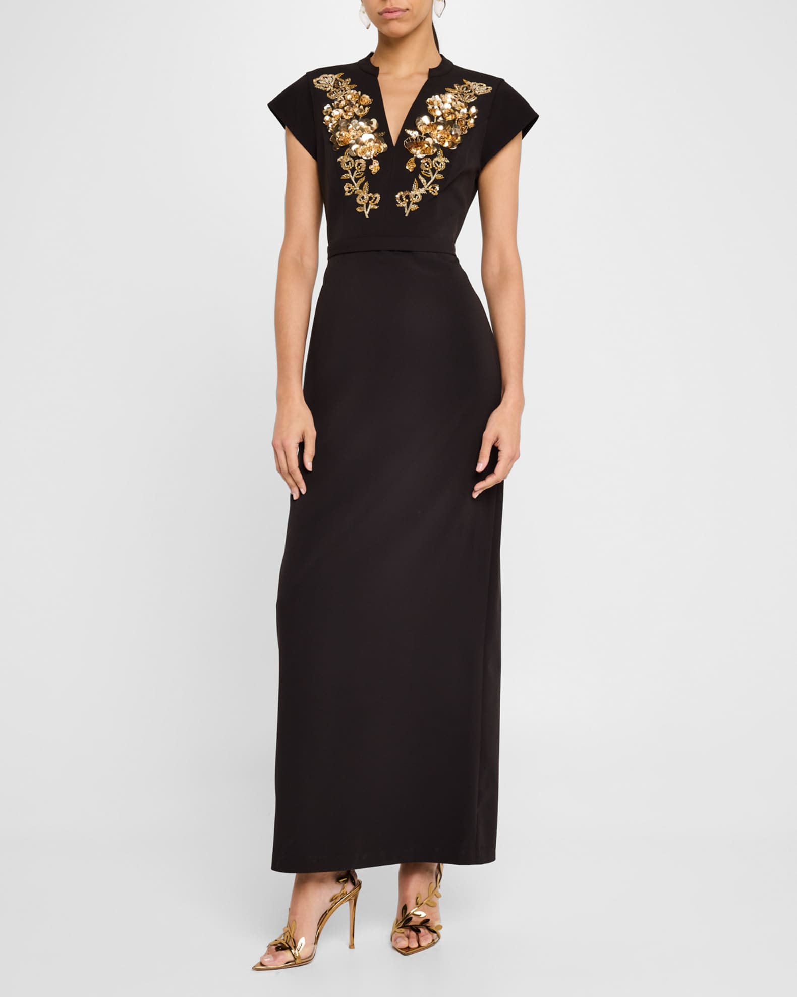 Hudson Bead & Sequin Embellished Column Gown 1