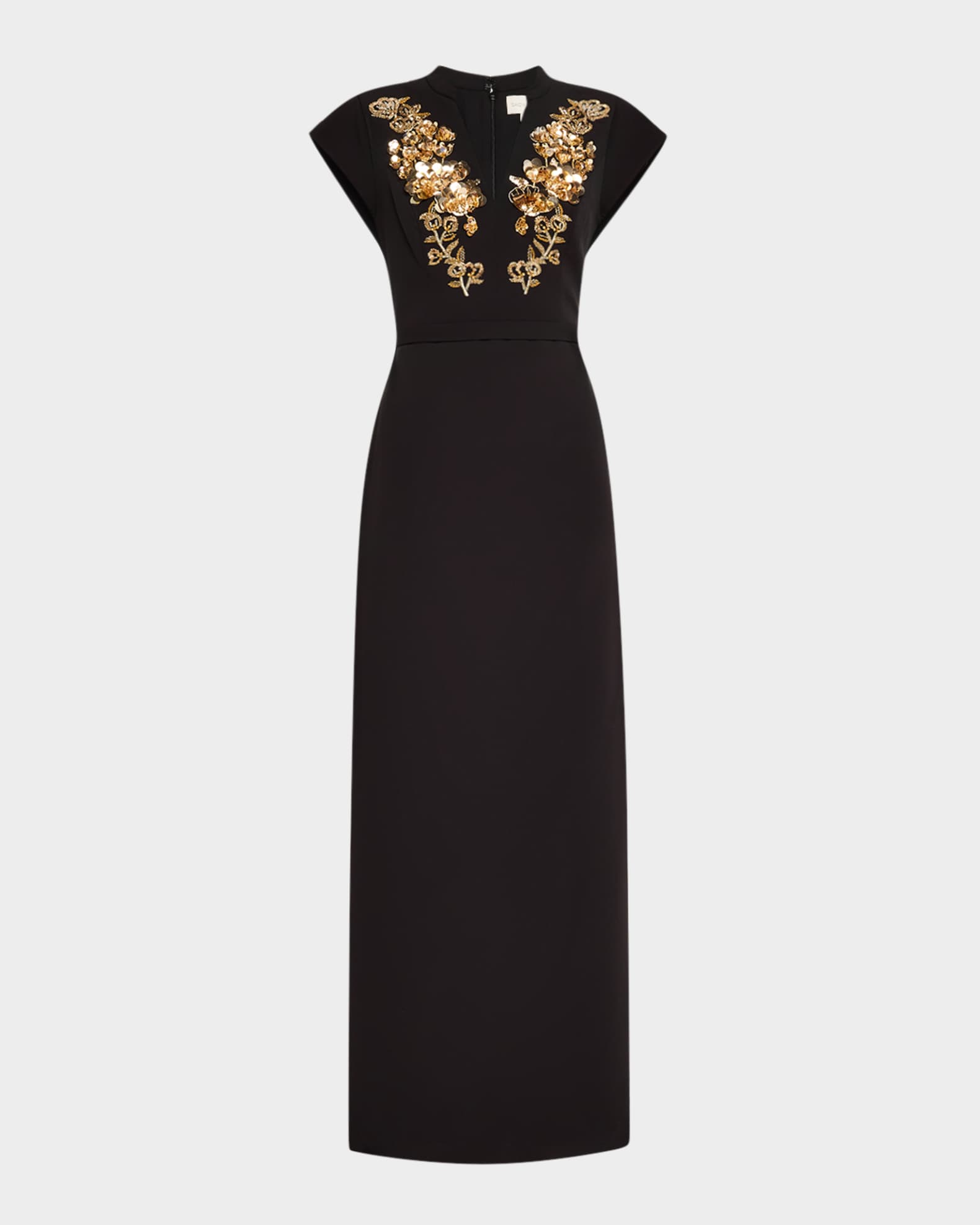 Hudson Bead & Sequin Embellished Column Gown 0