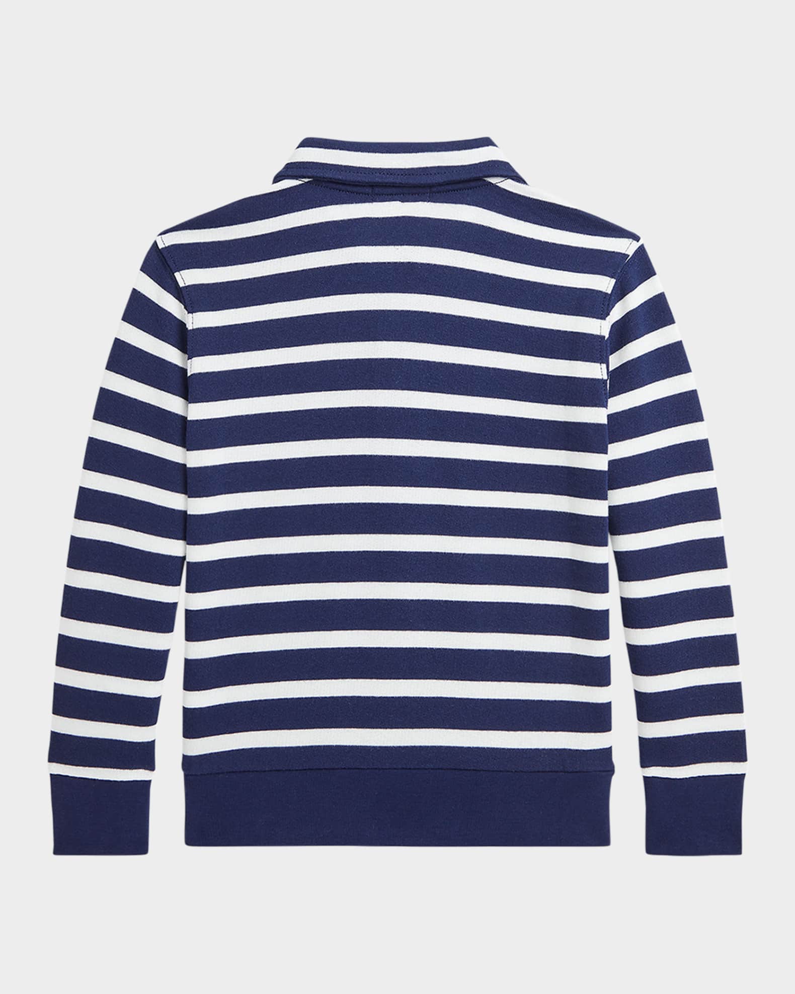 Boy's Striped Quarter Zip Sweatshirt 1