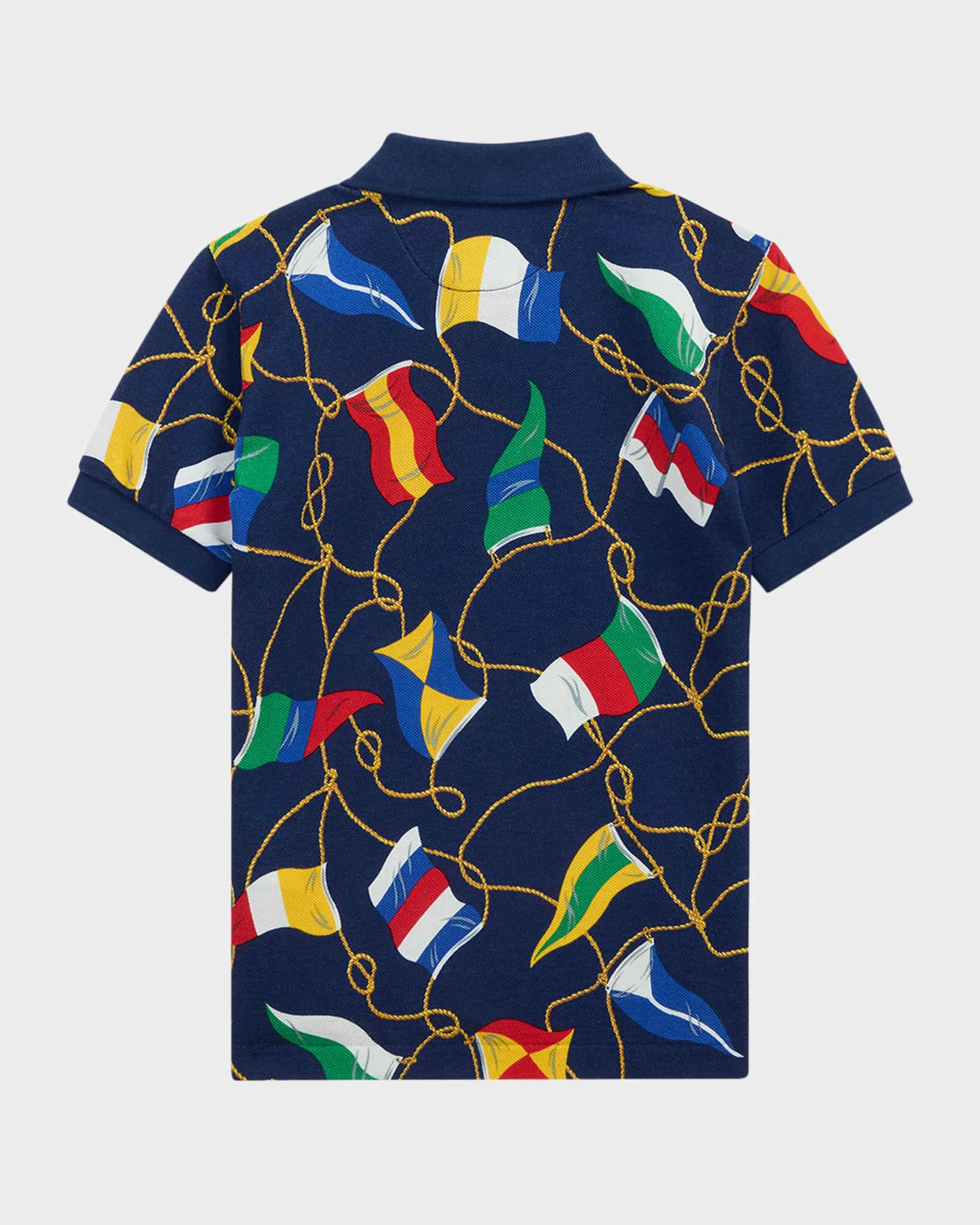 Boy's Multicolor Flag Polo Shirt 1