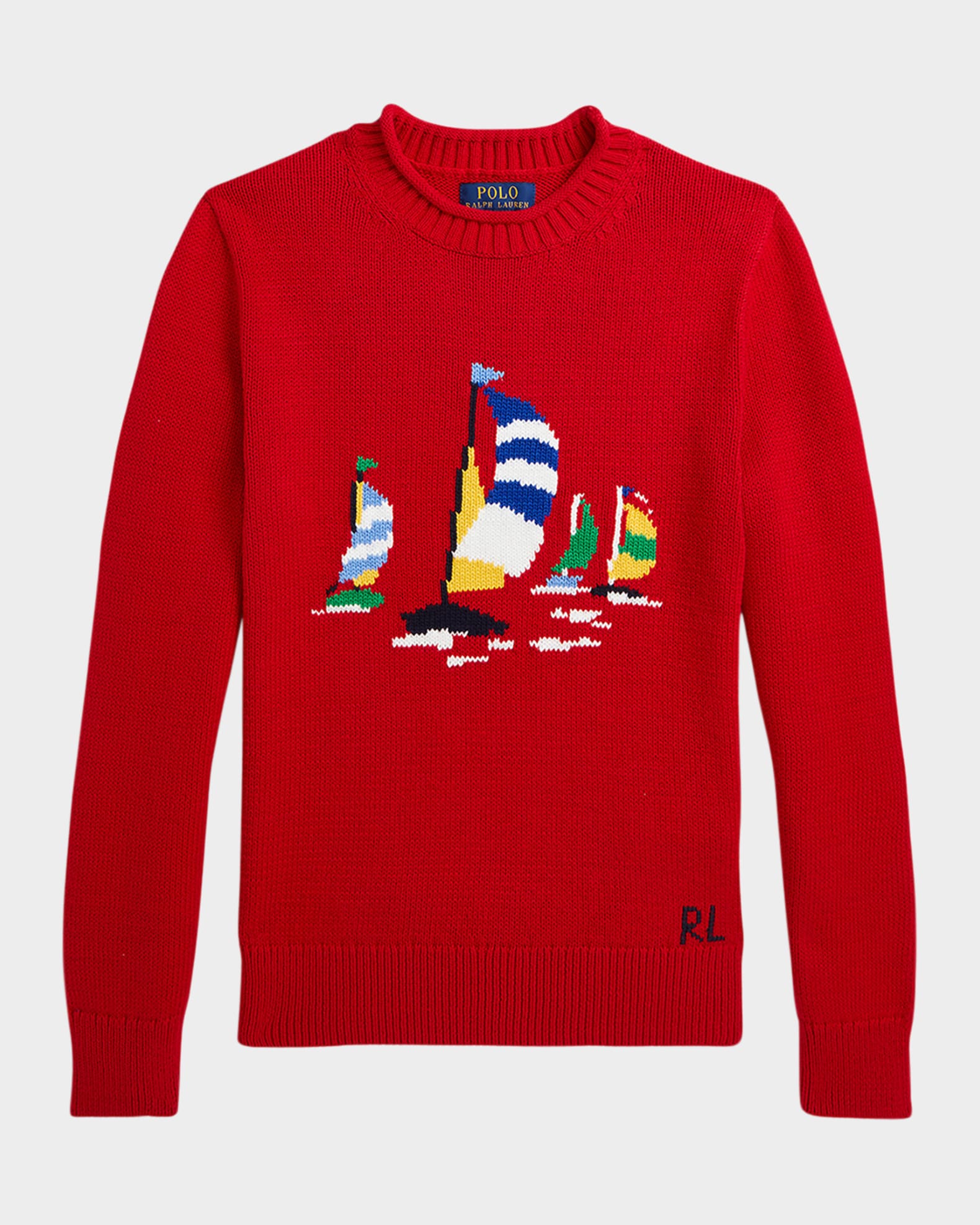 Boy's Sailboat Intarsia-Knit Sweater 0