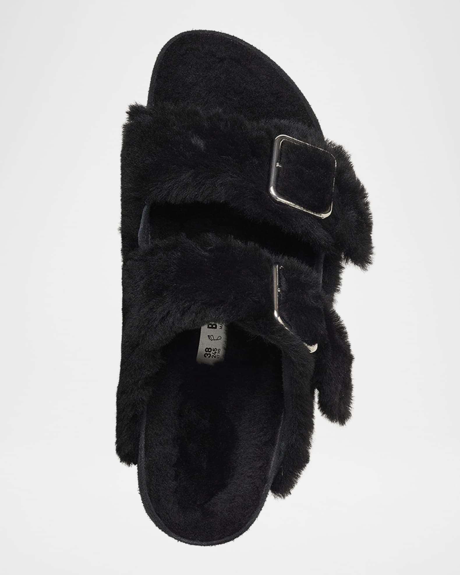 Arizona Shearling Dual-Buckle Slide Sandals 1