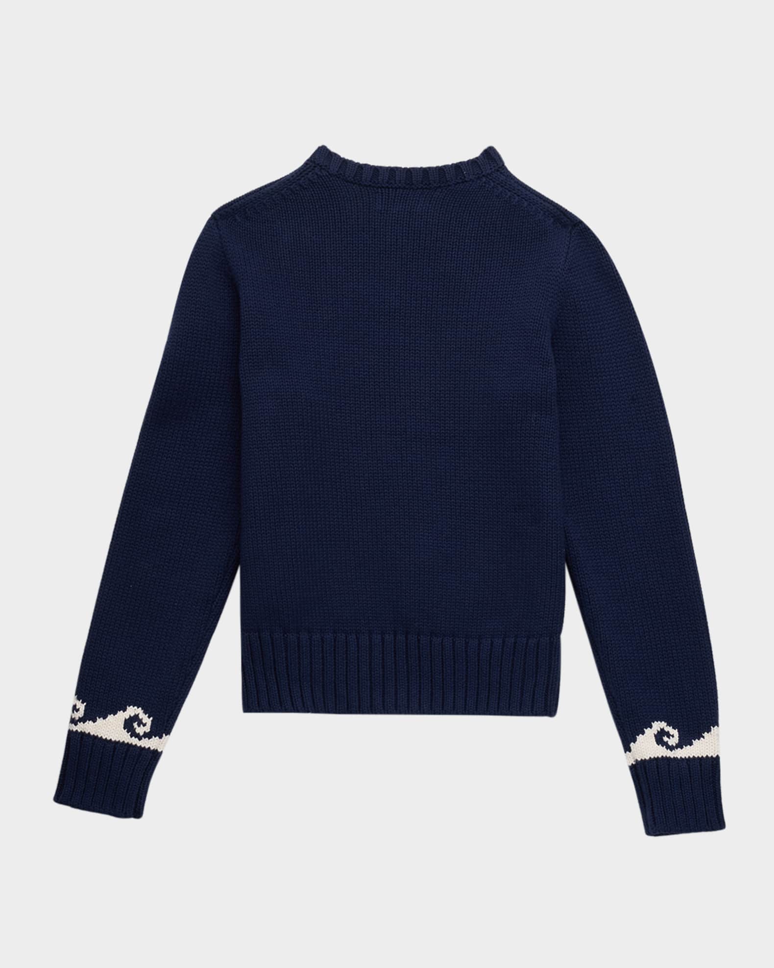 Boy's Nautical Inspired Sweater, Size S-XL 1