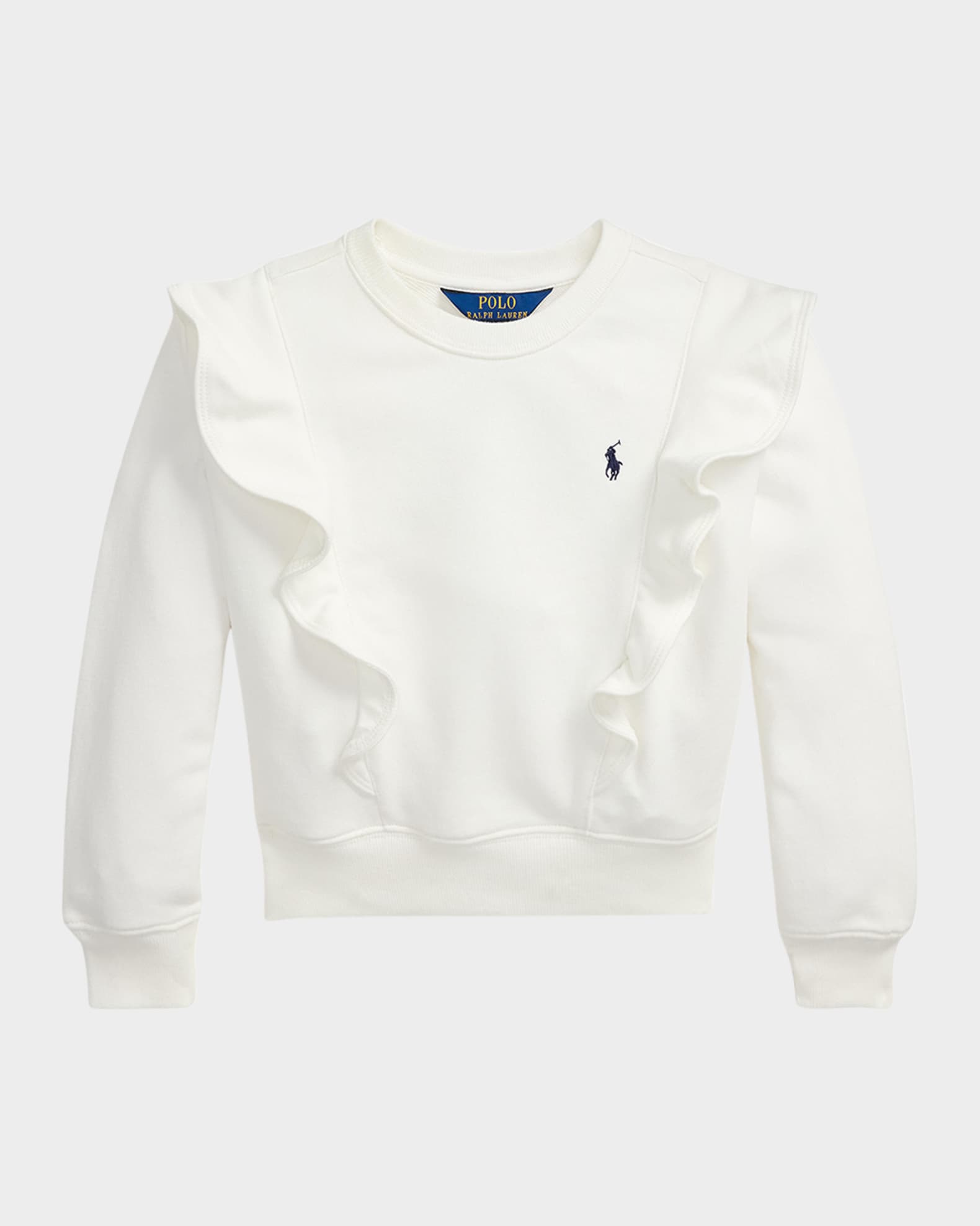 Girl's Ruffle Trim Sweatshirt 0