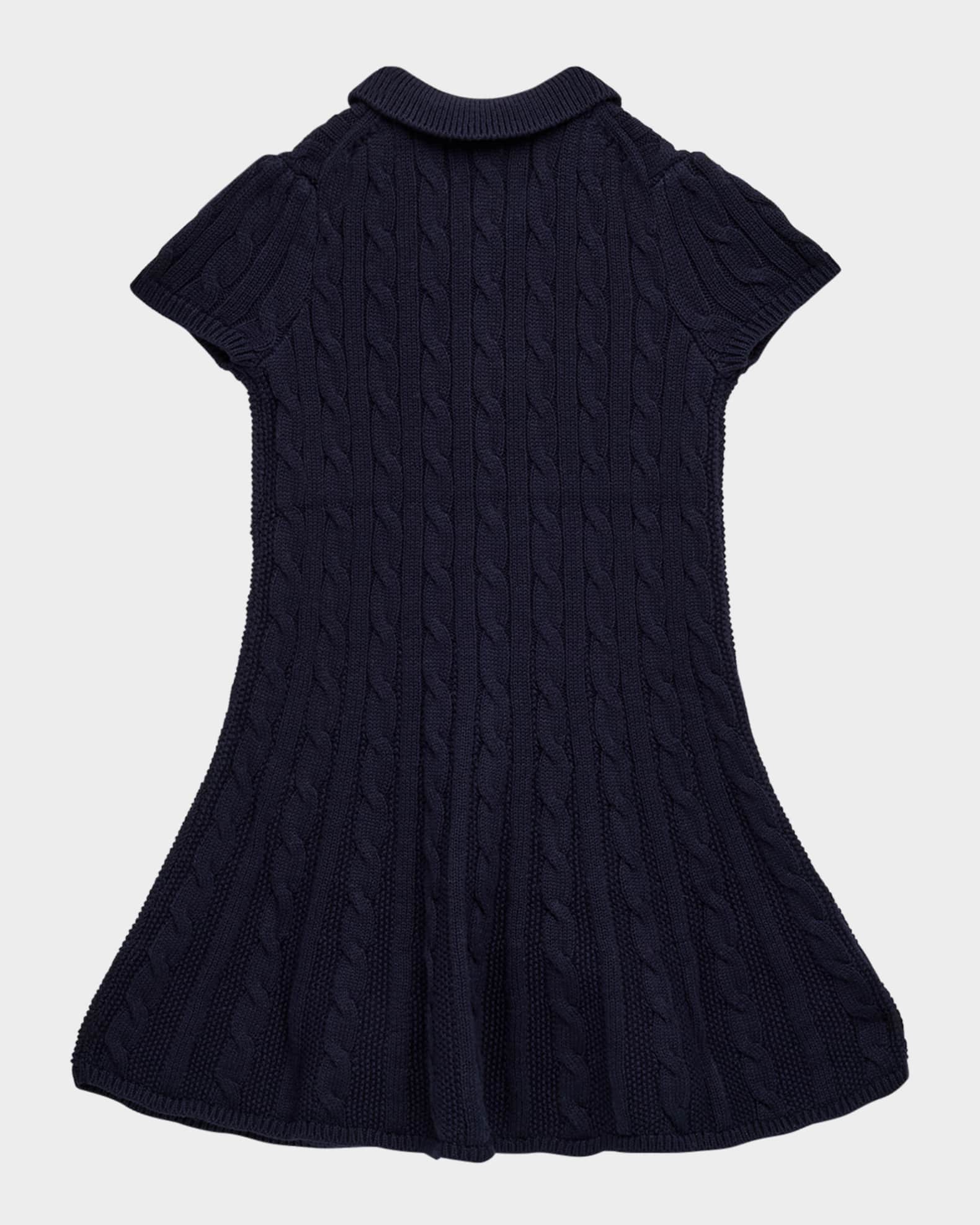 Girl's Cable Knit Sweater Dress 1
