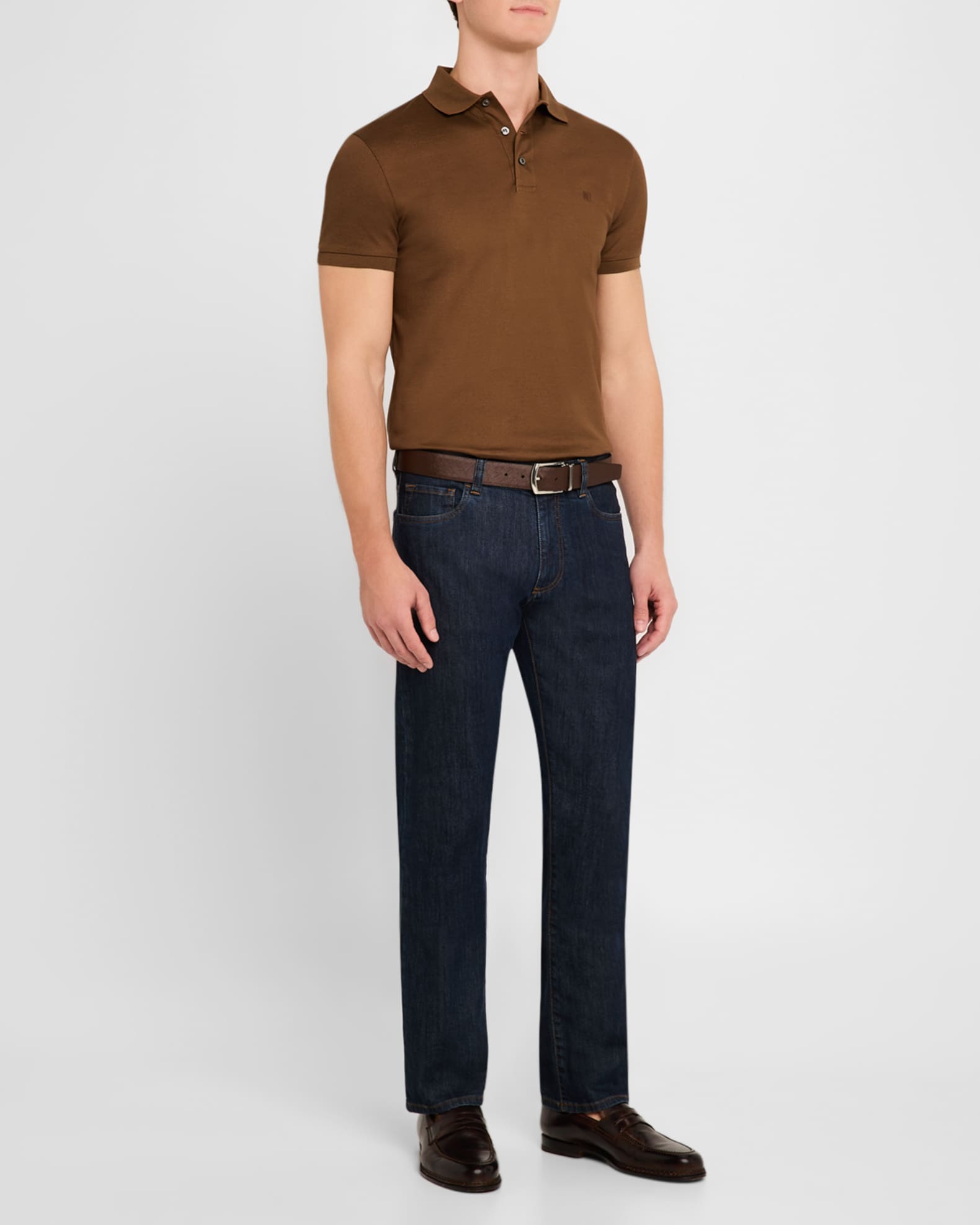 Men's Custom Slim-Fit Pique Polo Shirt 1