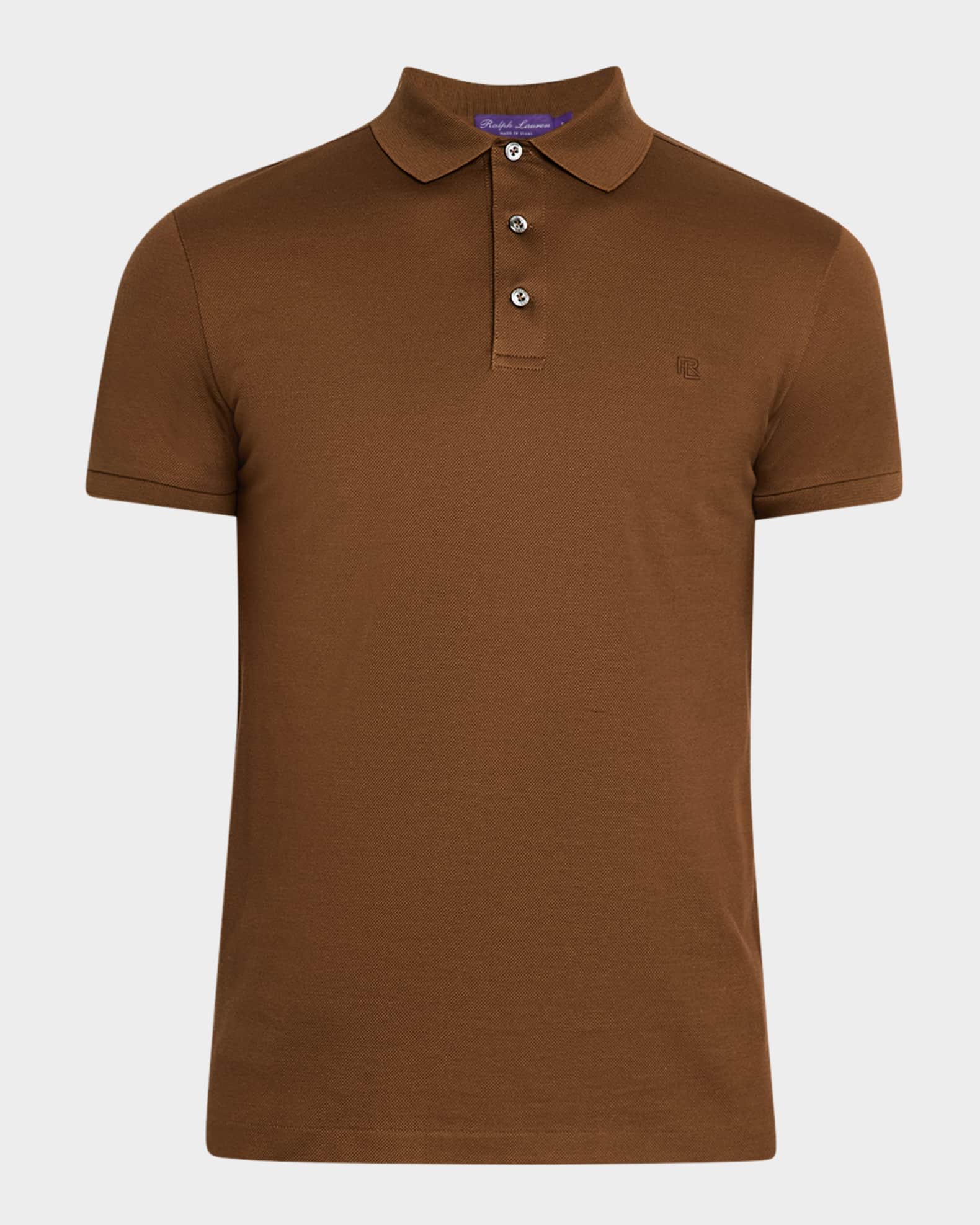 Men's Custom Slim-Fit Pique Polo Shirt 0