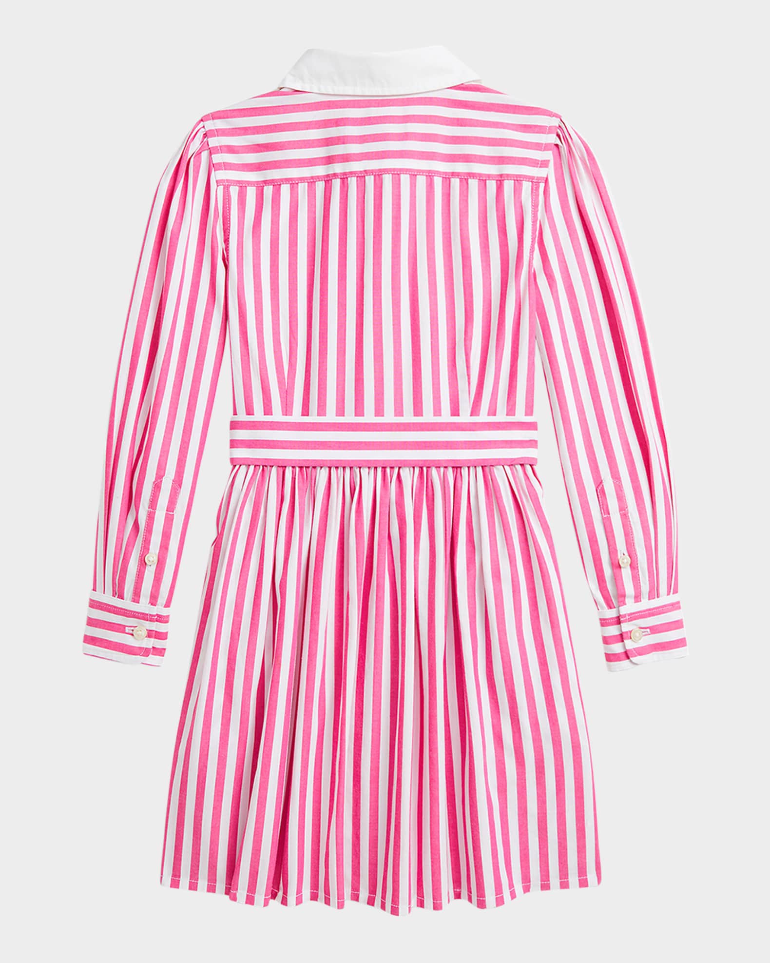 Girl's Striped Belted Dress 1