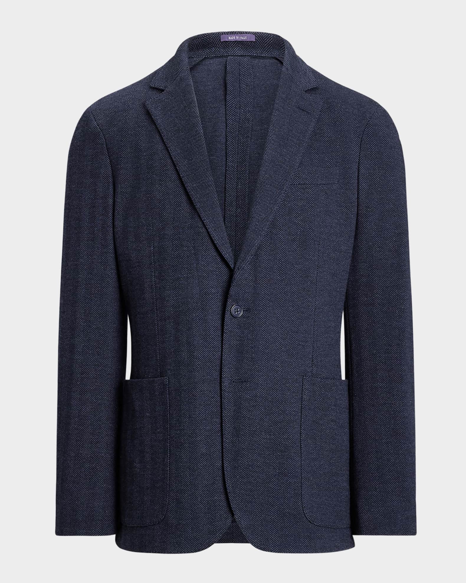 Men's Hadley Hand-Tailored Herringbone Jacket 0