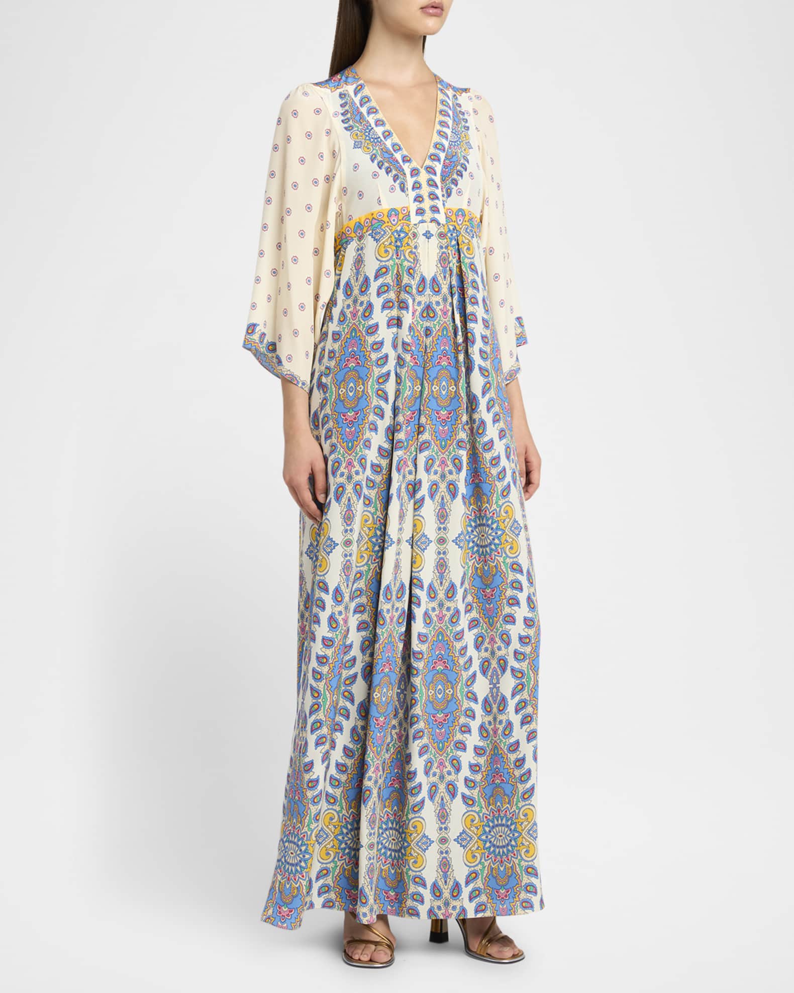 Etro Paisley Silk Maxi Dress | Neiman Marcus