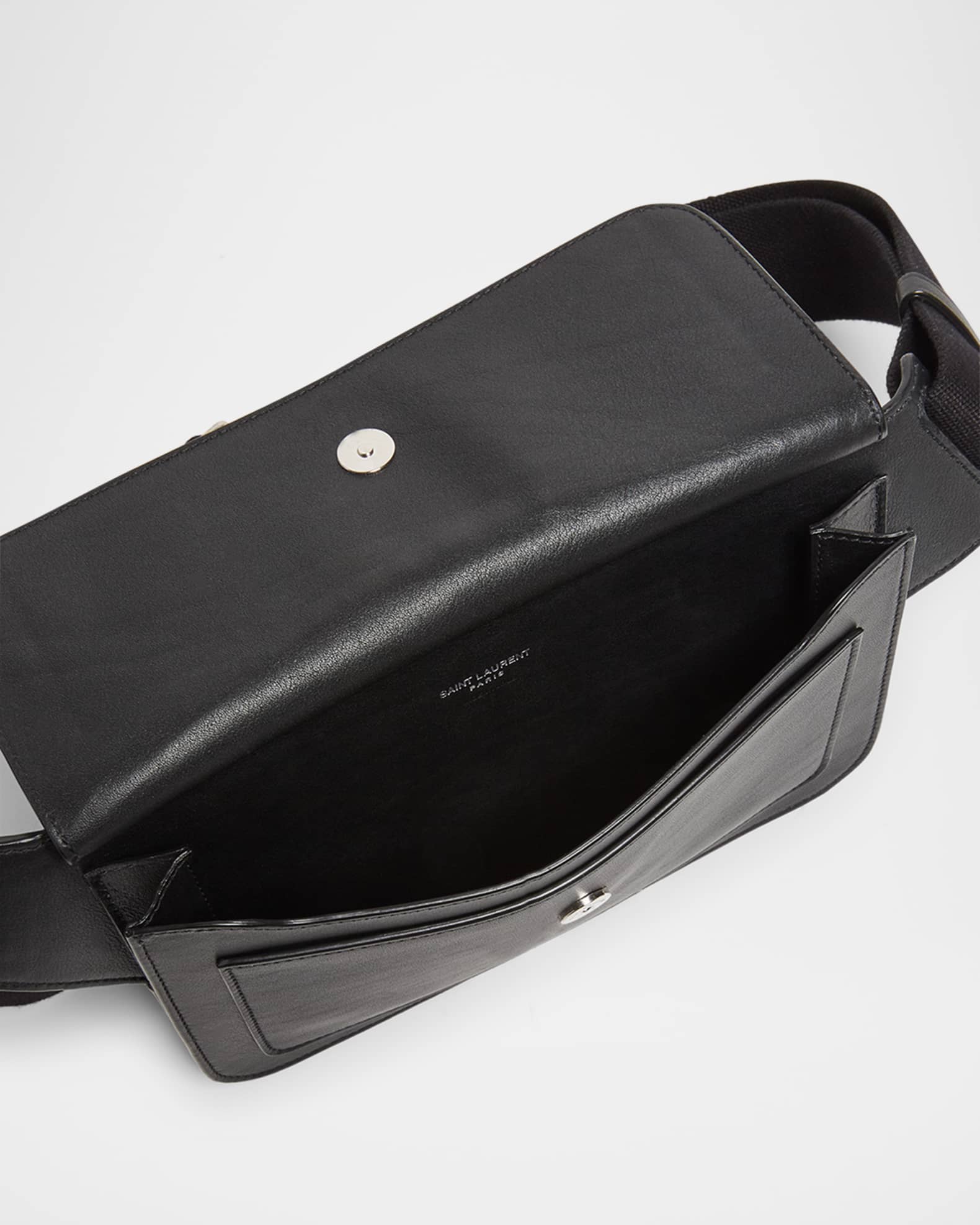 Saint Laurent Men's New Line Leather Belt Bag | Neiman Marcus
