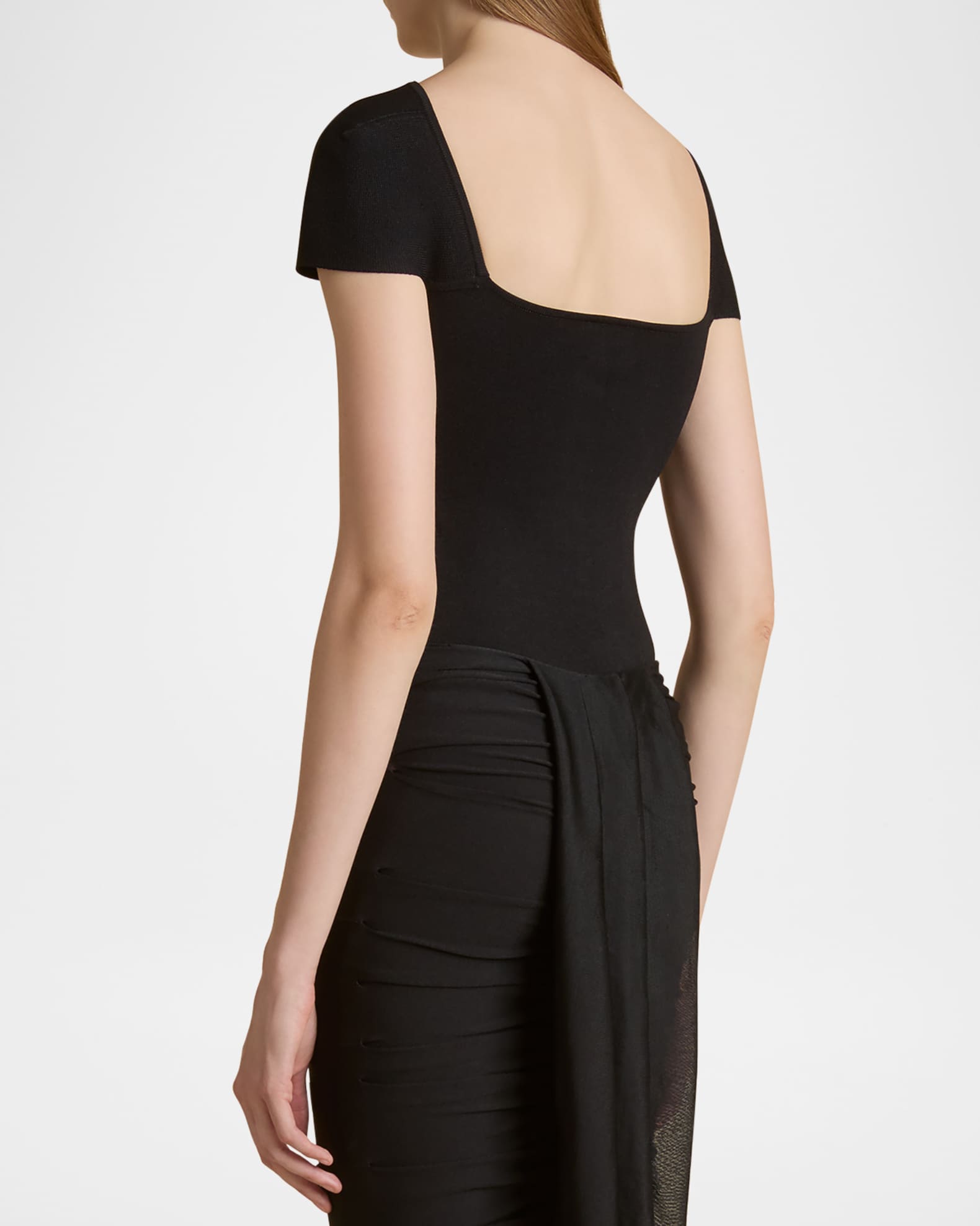 Basile High-Neck Short-Sleeve Bodysuit 1