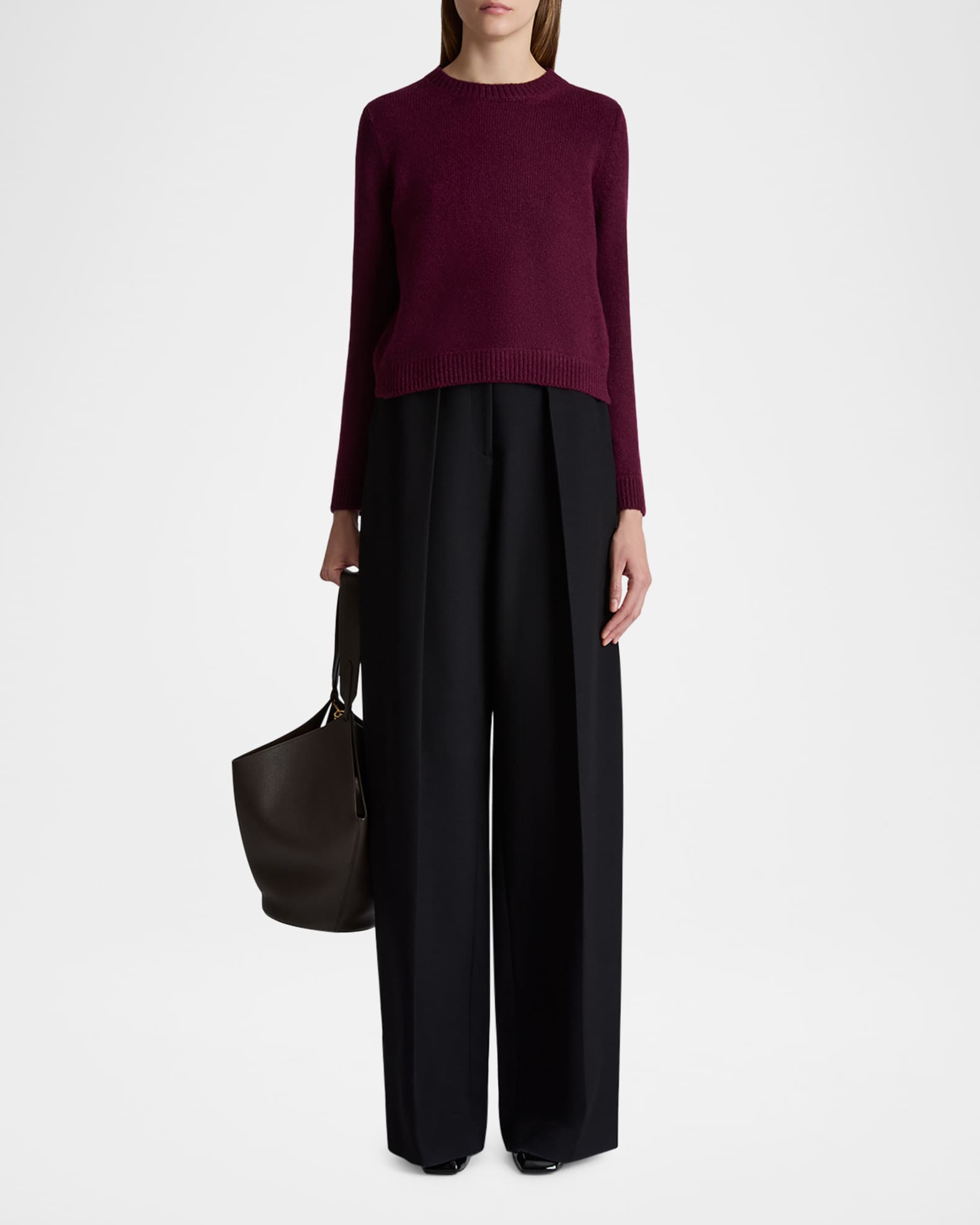 Maris Pleated Straight-Leg Pants 1
